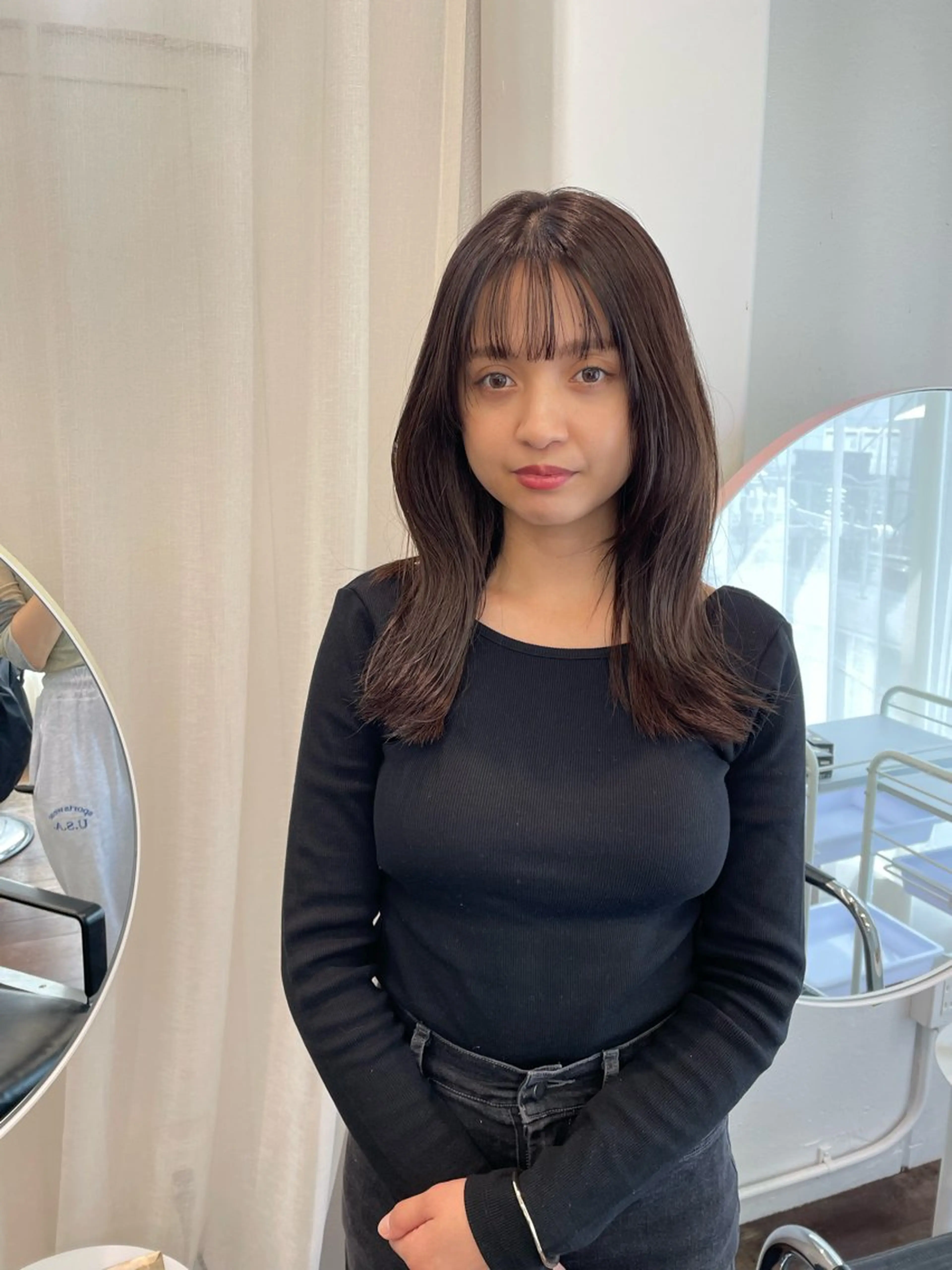 ロング カラー ラベンダーカラー ラベンダーグレー カット ヘアカラー トリートメント レイヤーカット🎀 kanaのヘアスタイル