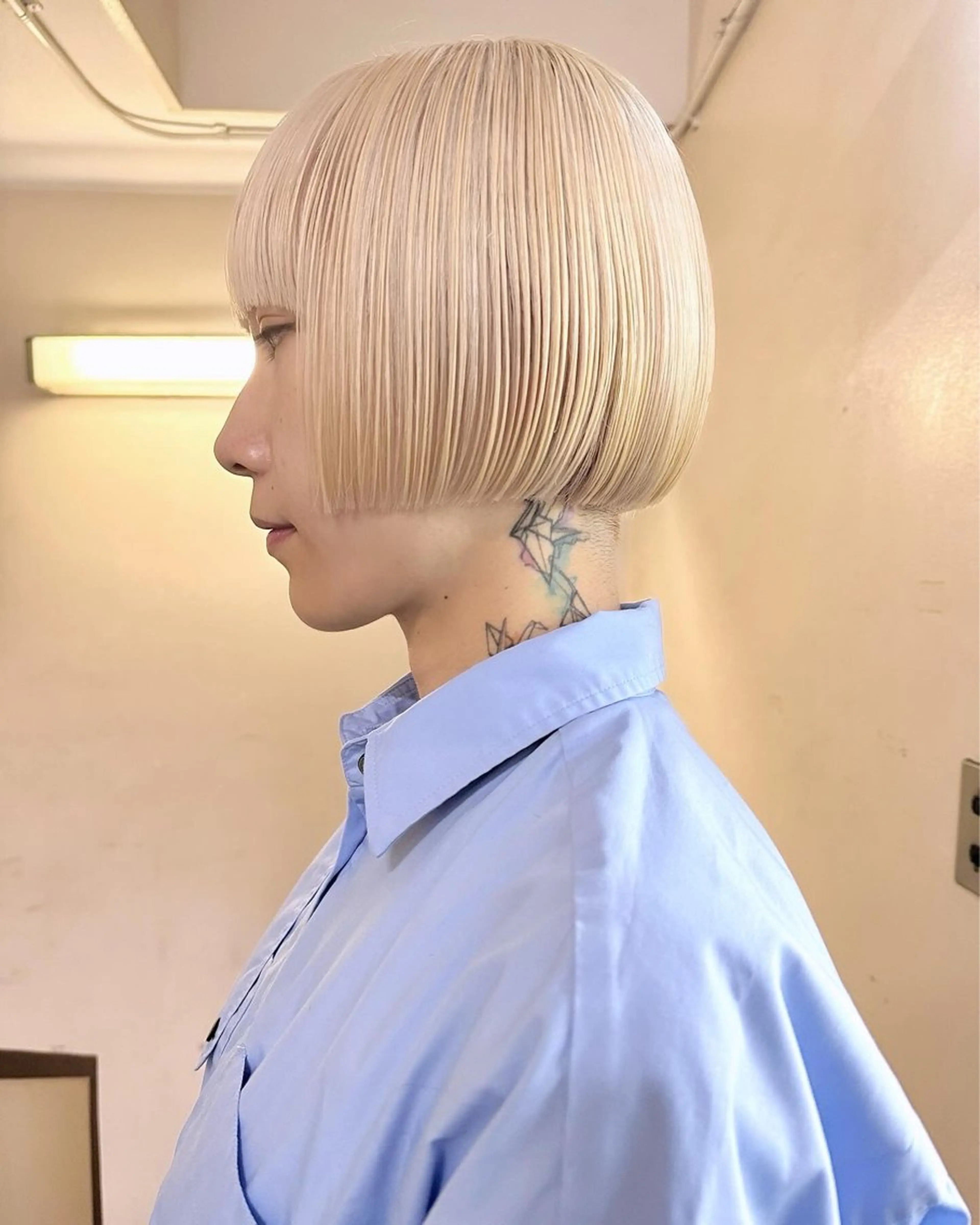 ショート カラー ヘアアレンジ ブリーチ 丸山渉/パーマ エフェクトブリーチのヘアスタイル