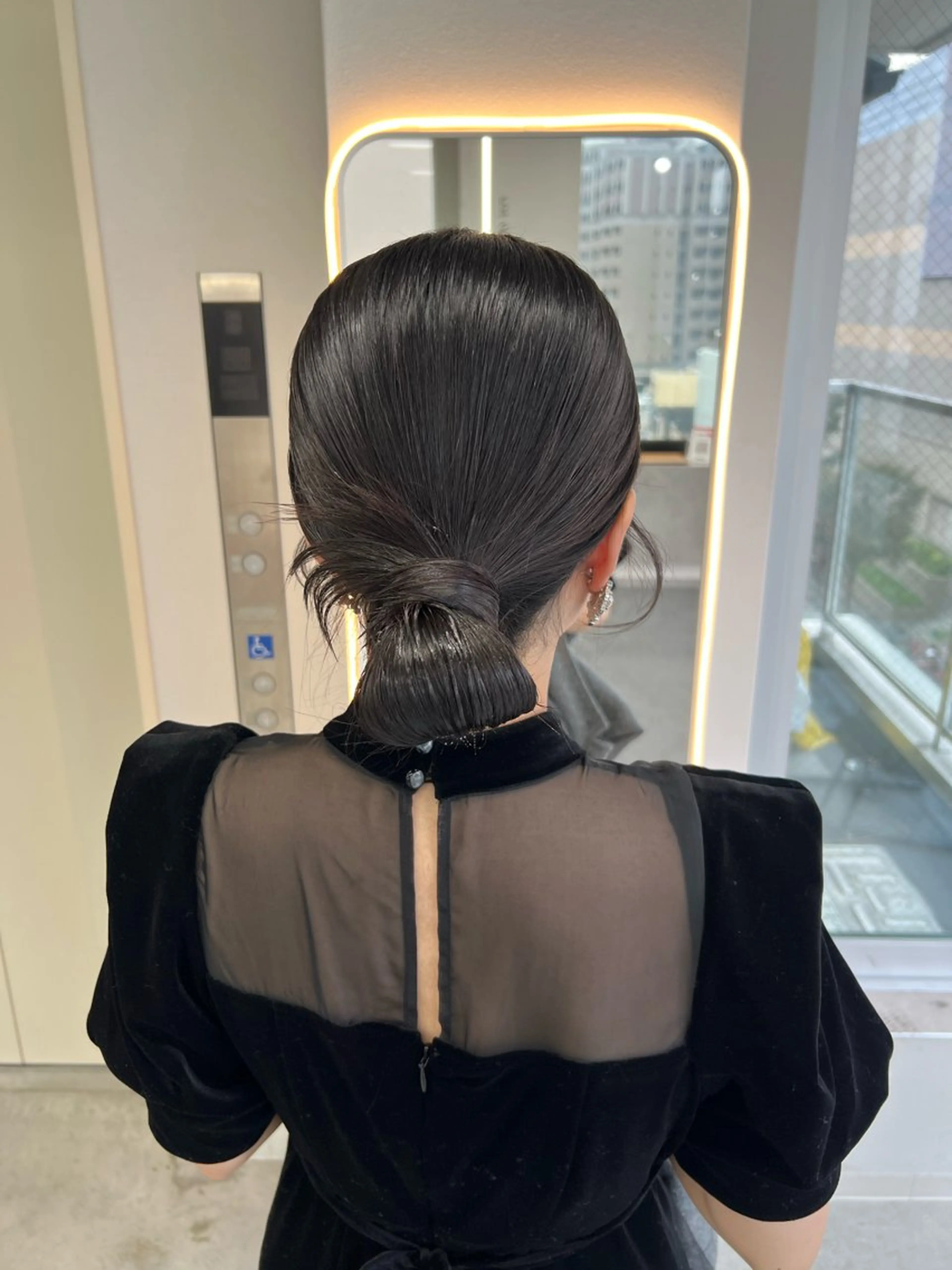 ロング ヘアセット maya レイヤーカットのヘアスタイル