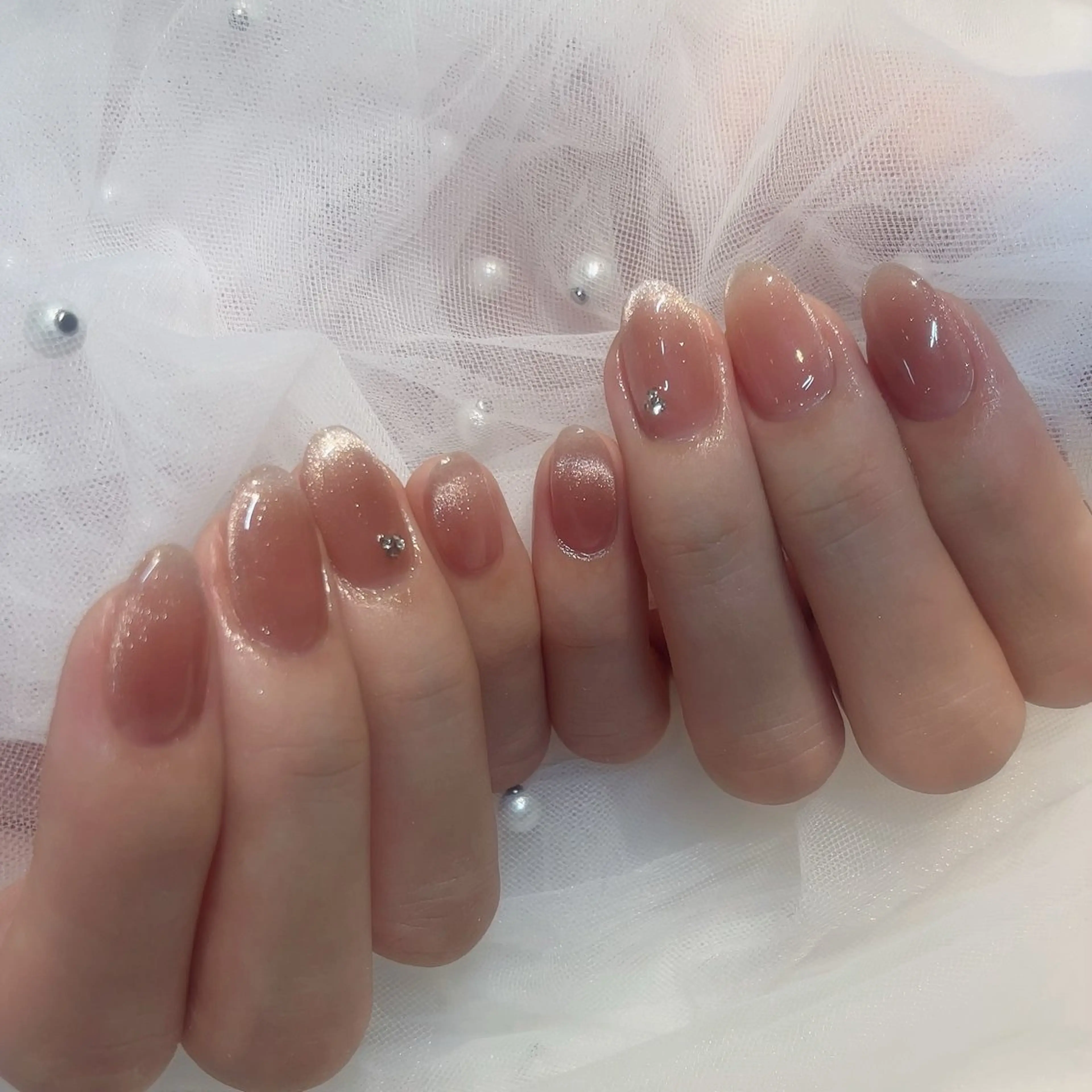 ネイル フレンチネイル マグネットネイル ストーンネイル ハンドネイル ✩.*˚ kanaのネイルデザイン