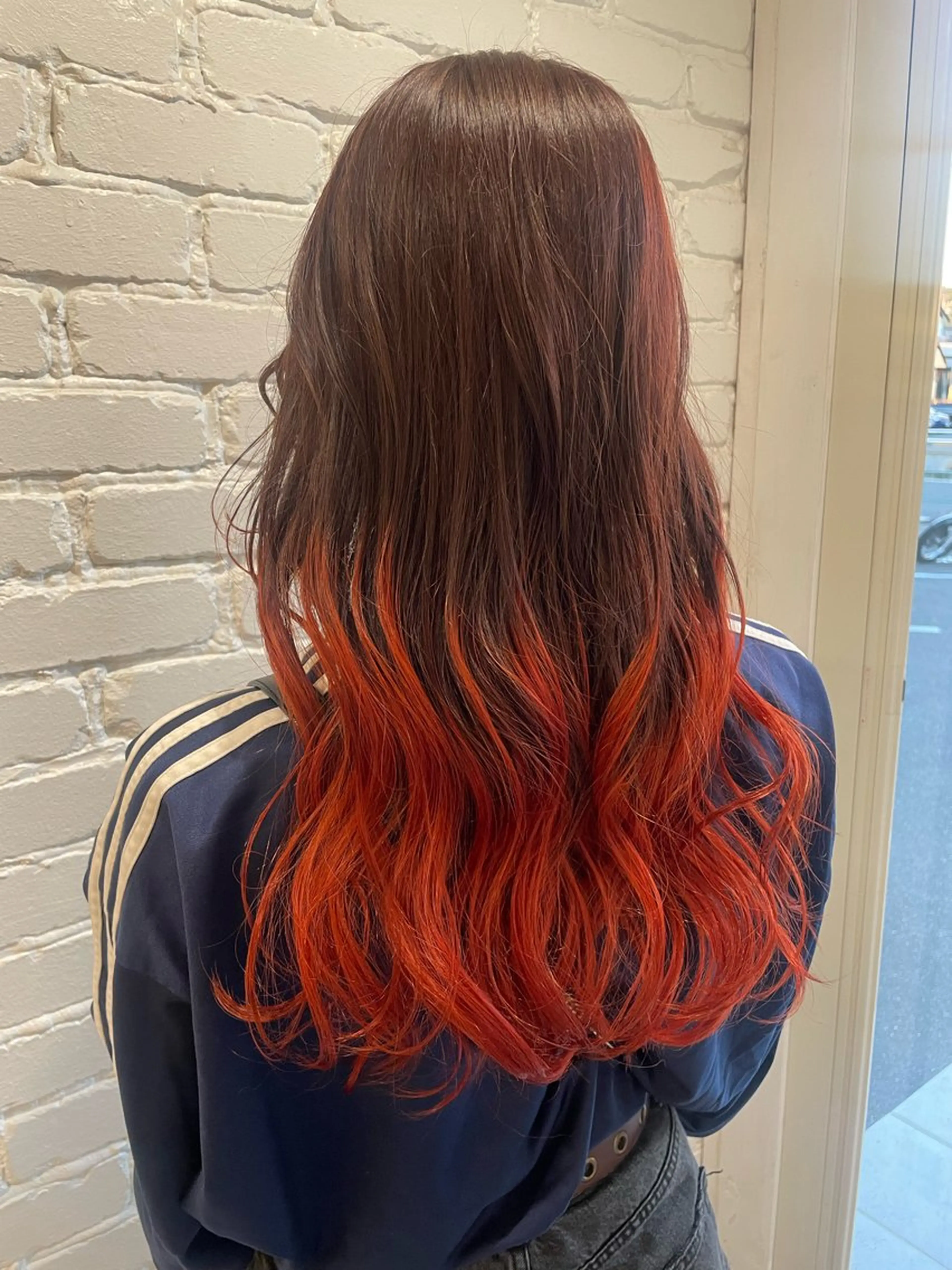 ロング カラー グラデーションカラー オレンジ 🌟デザインカラー 🌟コノミ🌟のヘアスタイル
