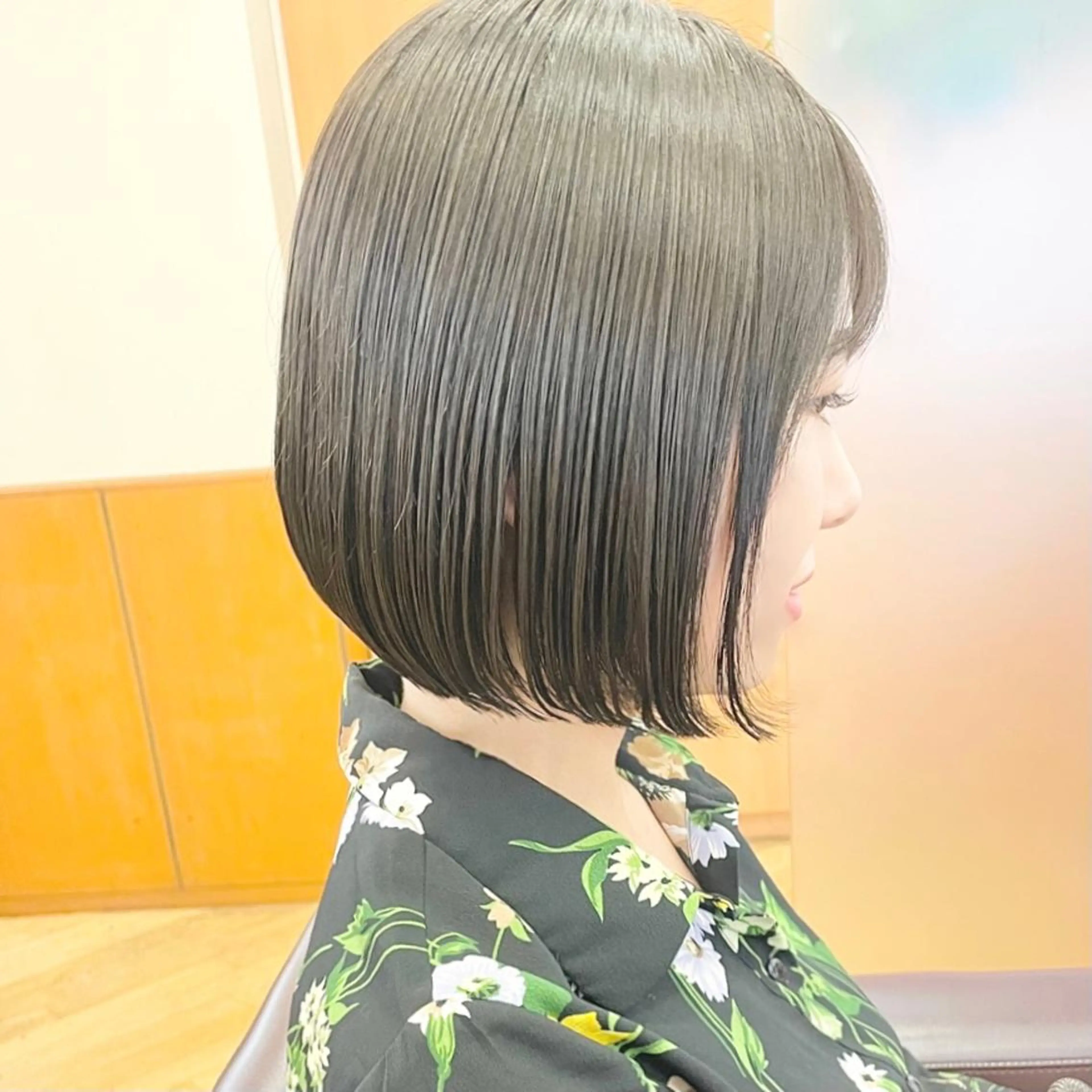 セミロング カラー ヘアアレンジ キッズ 黒髪 ブリーチ ブルーカラー ブルーブラック ボブ カット ヘアカラー トリートメント さわ きょうすけ/ ボブ髪質改善ショートのヘアスタイル