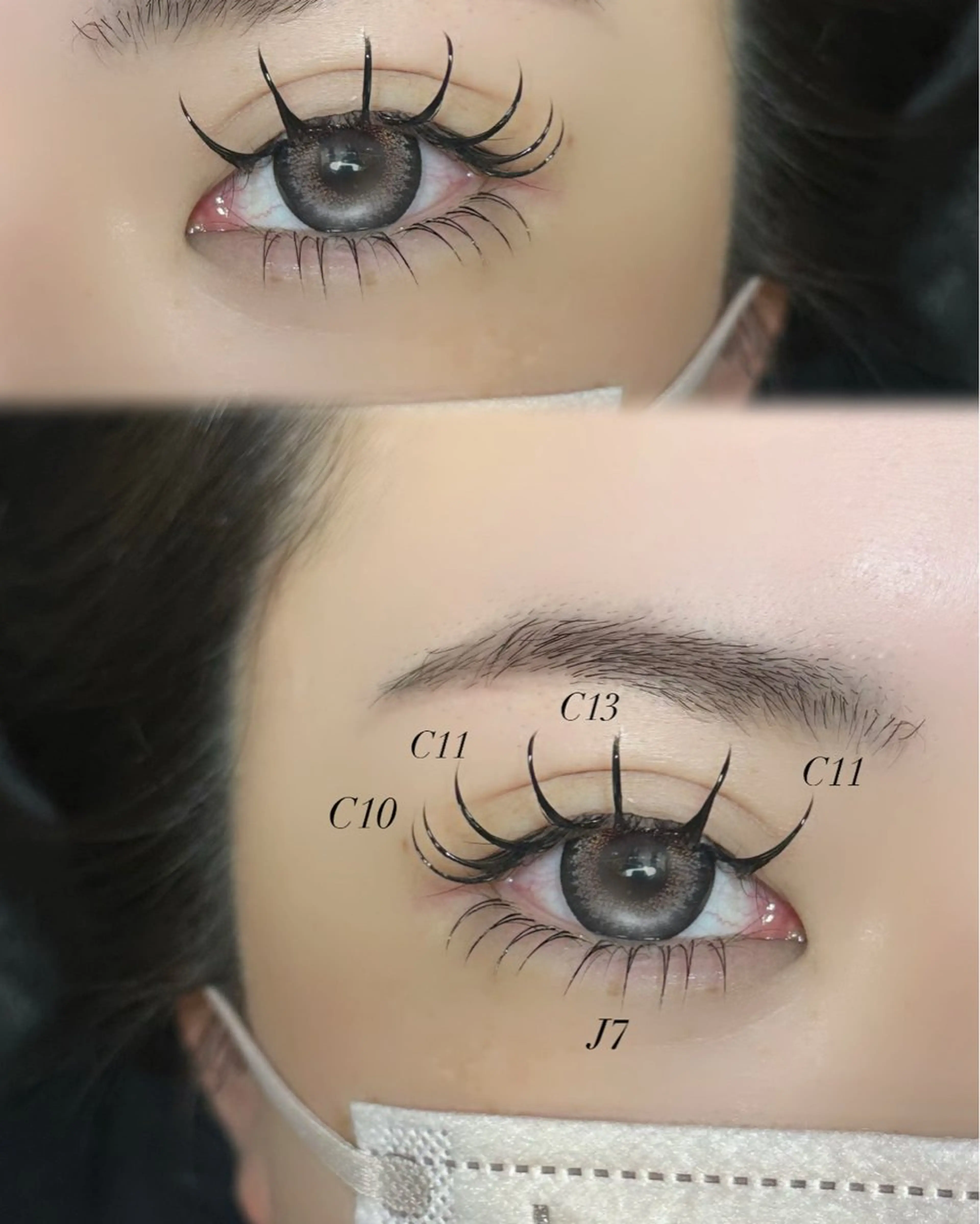 【エクステ120本】フラットラシュ＋OFF有の写真