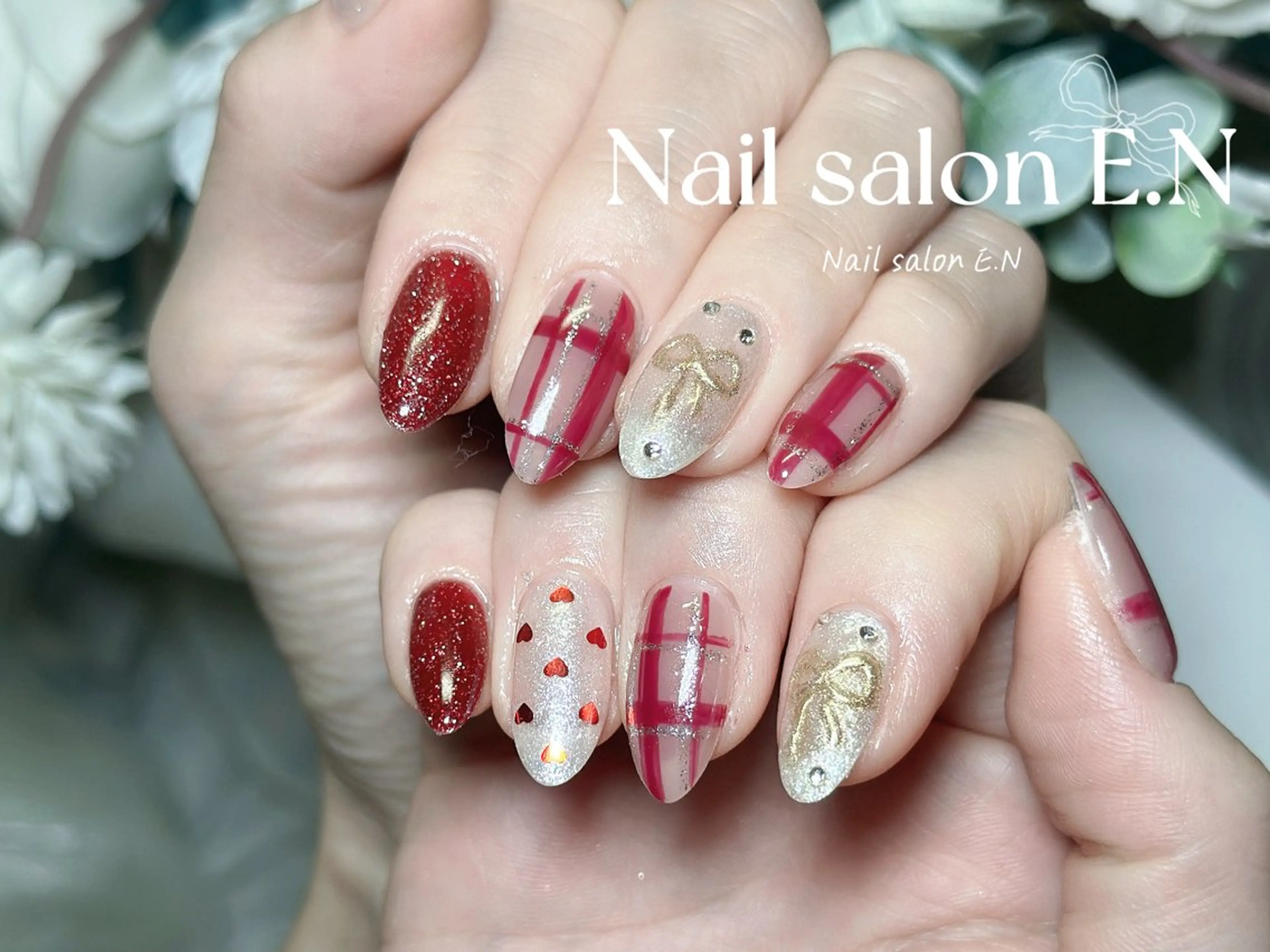 ネイル アートネイル オーロラネイル ブラウン クリアネイル フレンチネイル ハンドネイル E.N🦋 長さ出し/持ち込みのネイルデザイン