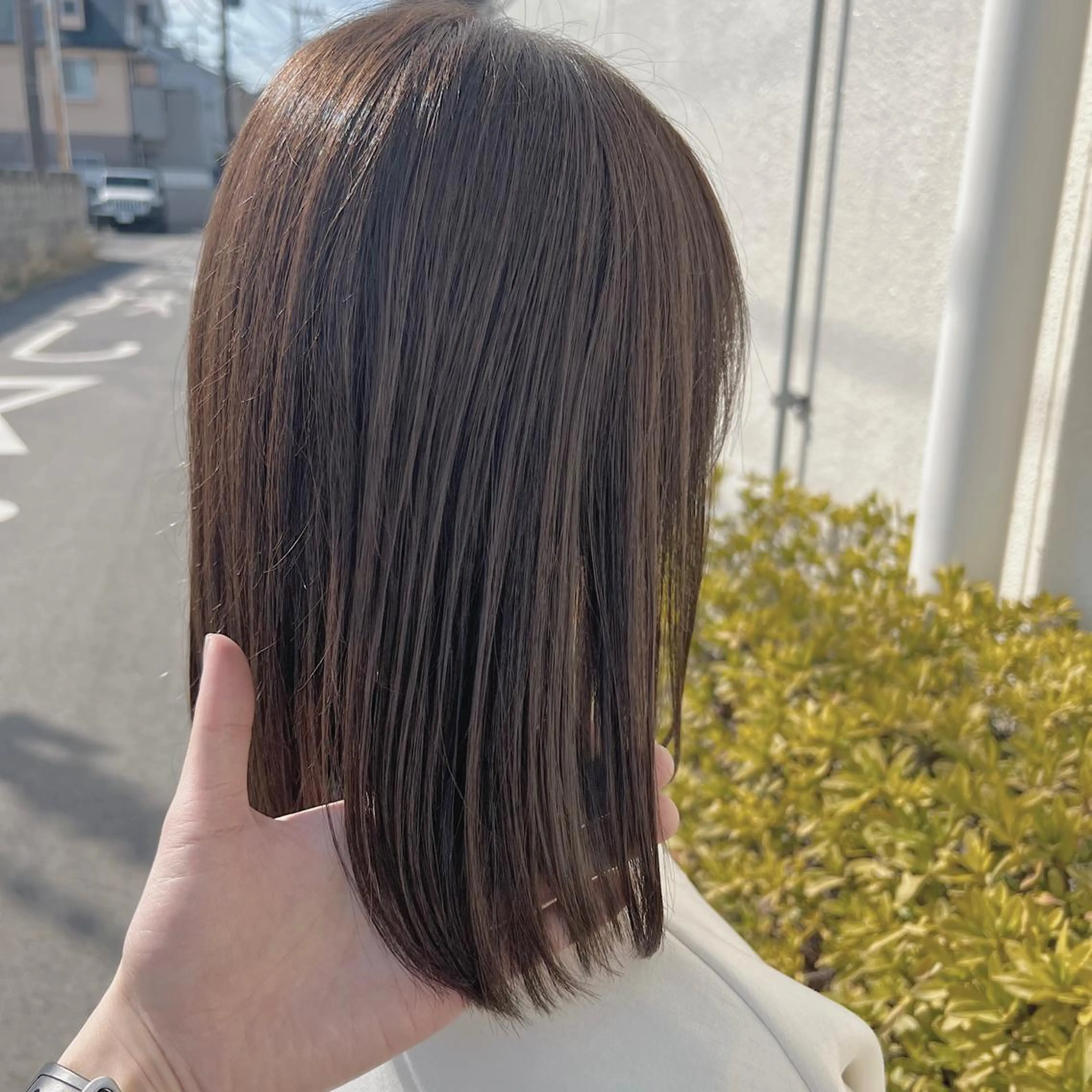 セミロング カラー ブリーチ ブラウンカラー モカブラウン ブリーチなしカラー カット ヘアカラー トリートメント リバティークルー初石店所属・ボブ/レイヤー/美髪 矯正/澁谷礼一のヘアスタイル