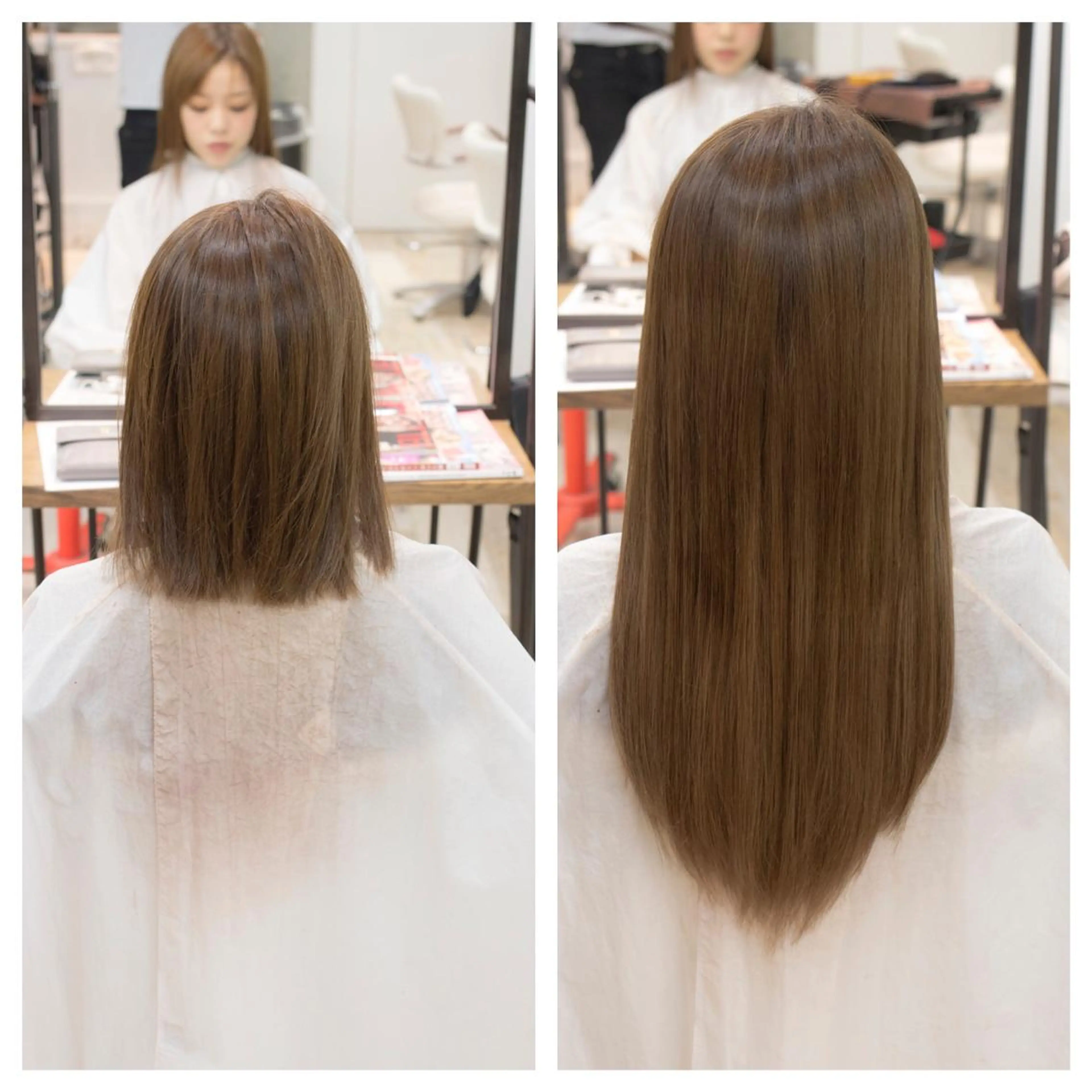 ショート シールエクステ エクステ カット エクステ FÜRSTIN所属・西村髪質改善 ブリーチ縮毛矯正のヘアスタイル