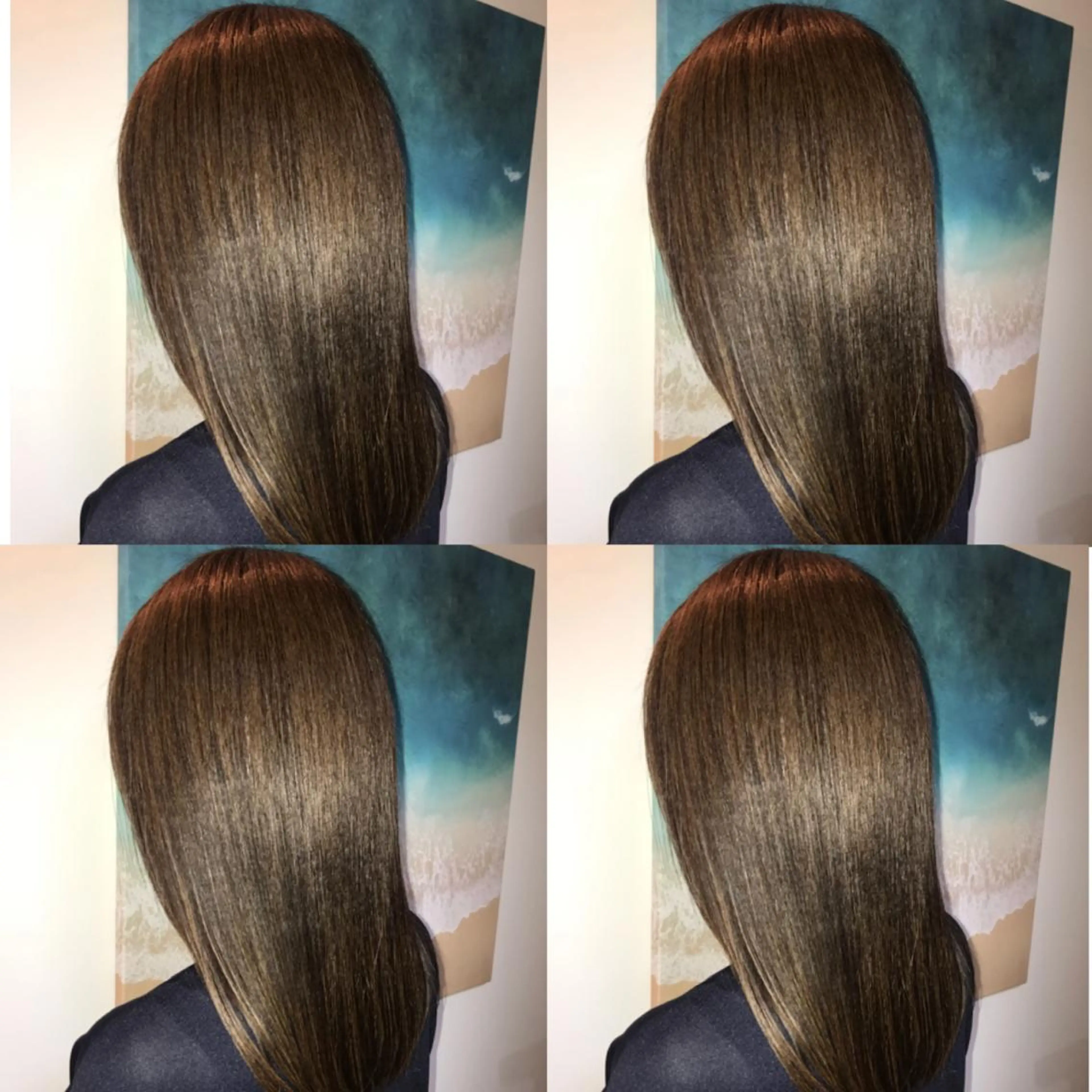 セミロング パーマ ストレートパーマ Miku❇️ フェイスレイヤーのヘアスタイル