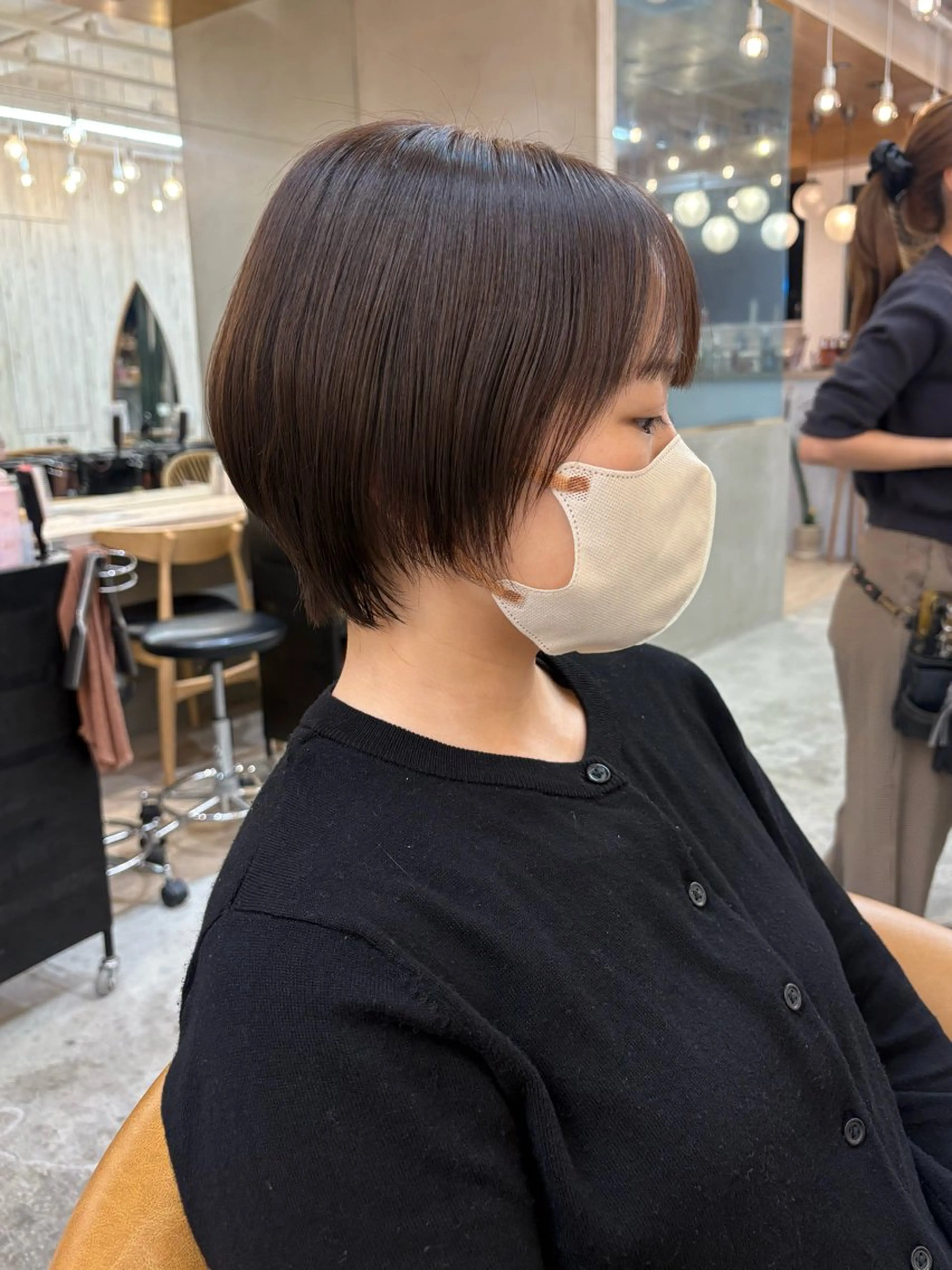 ショート カット ヘアカラー トリートメント オリーブベージュ/シ ョートボブたまき🧡のヘアスタイル