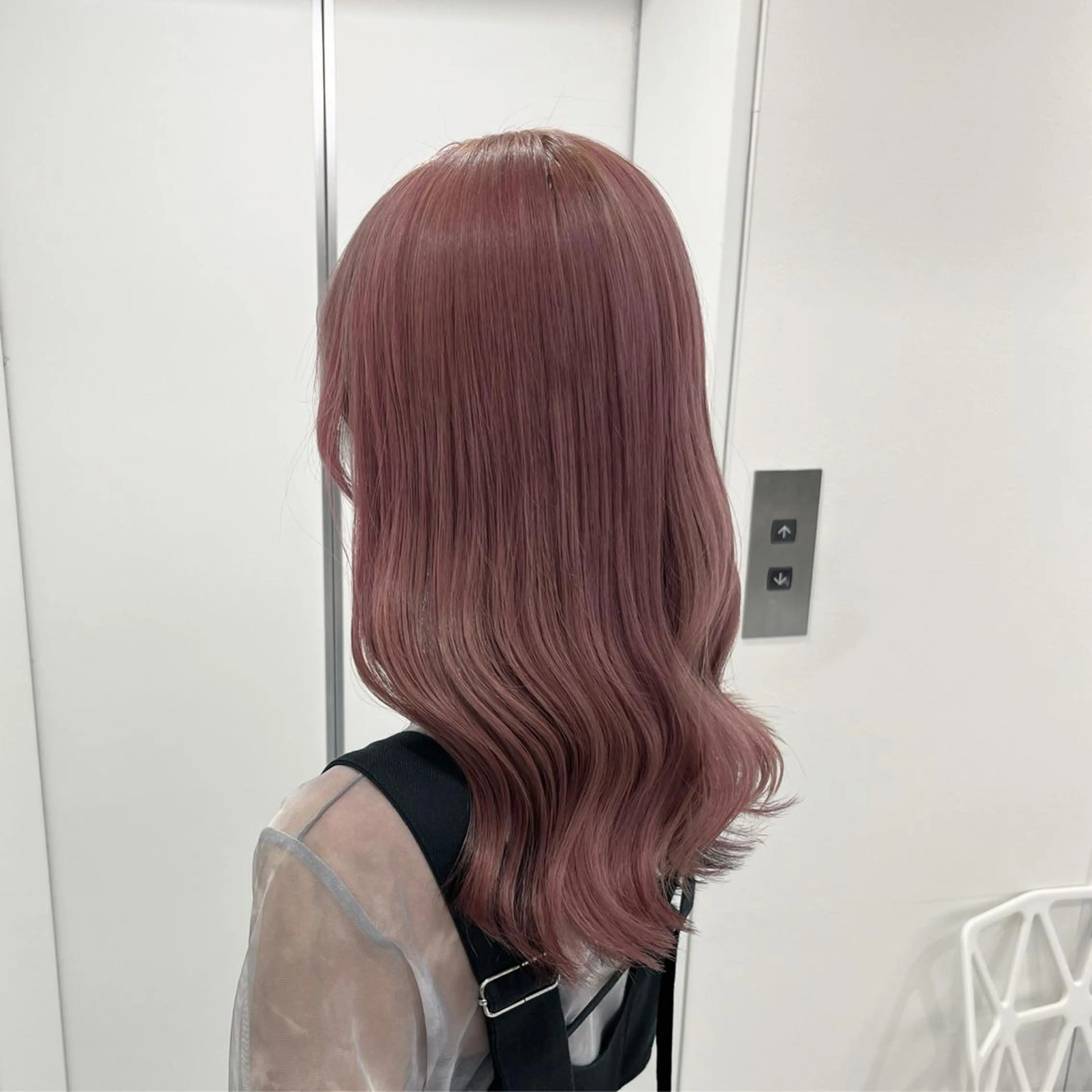 ロング カラー ヘアアレンジ 🩵色落ち可愛い 寒色カラー🩵のヘアスタイル