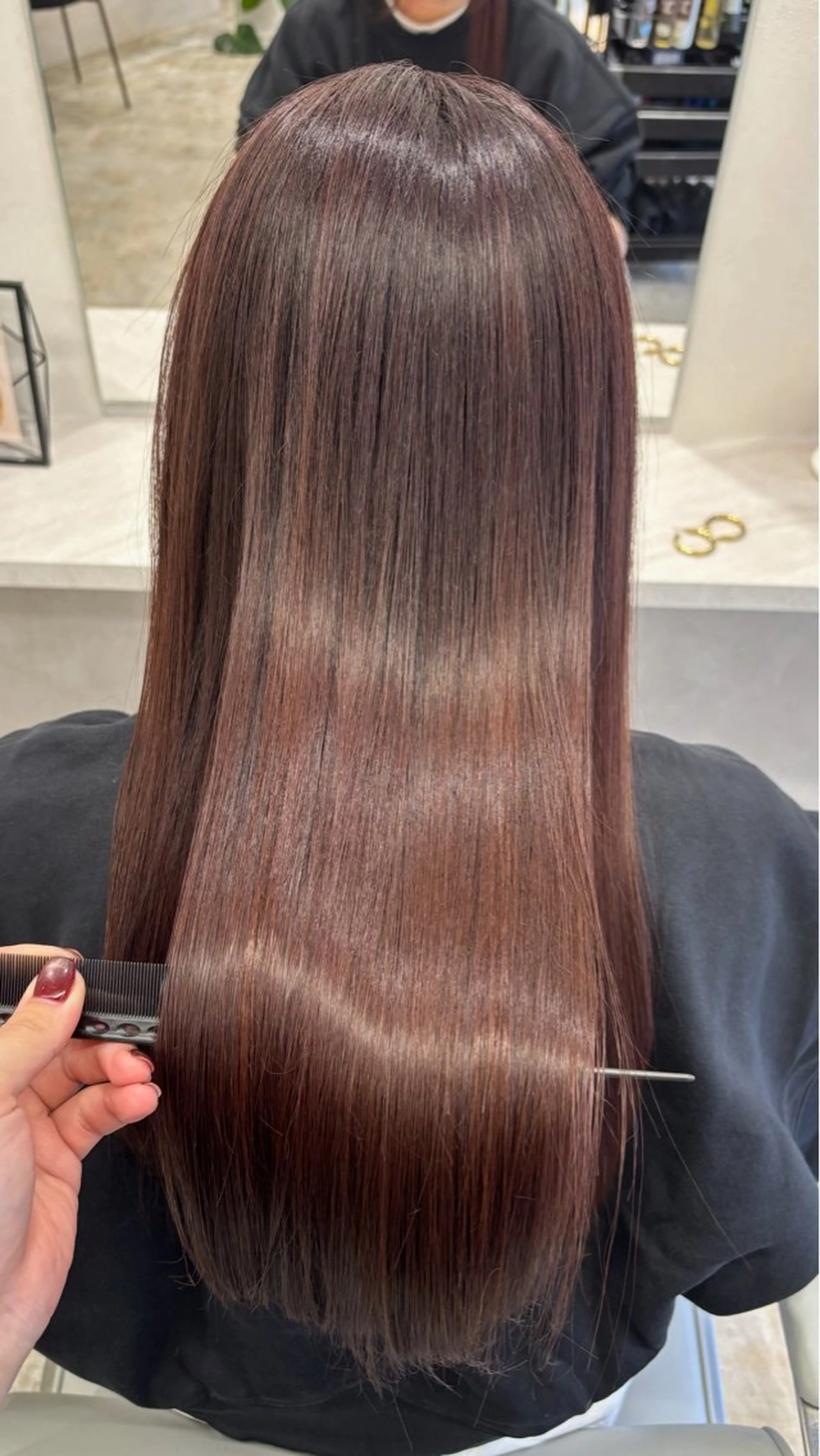 ロング カット 縮毛矯正 トリートメント ヘッドスパ CALME  by bougie ENAのヘアスタイル