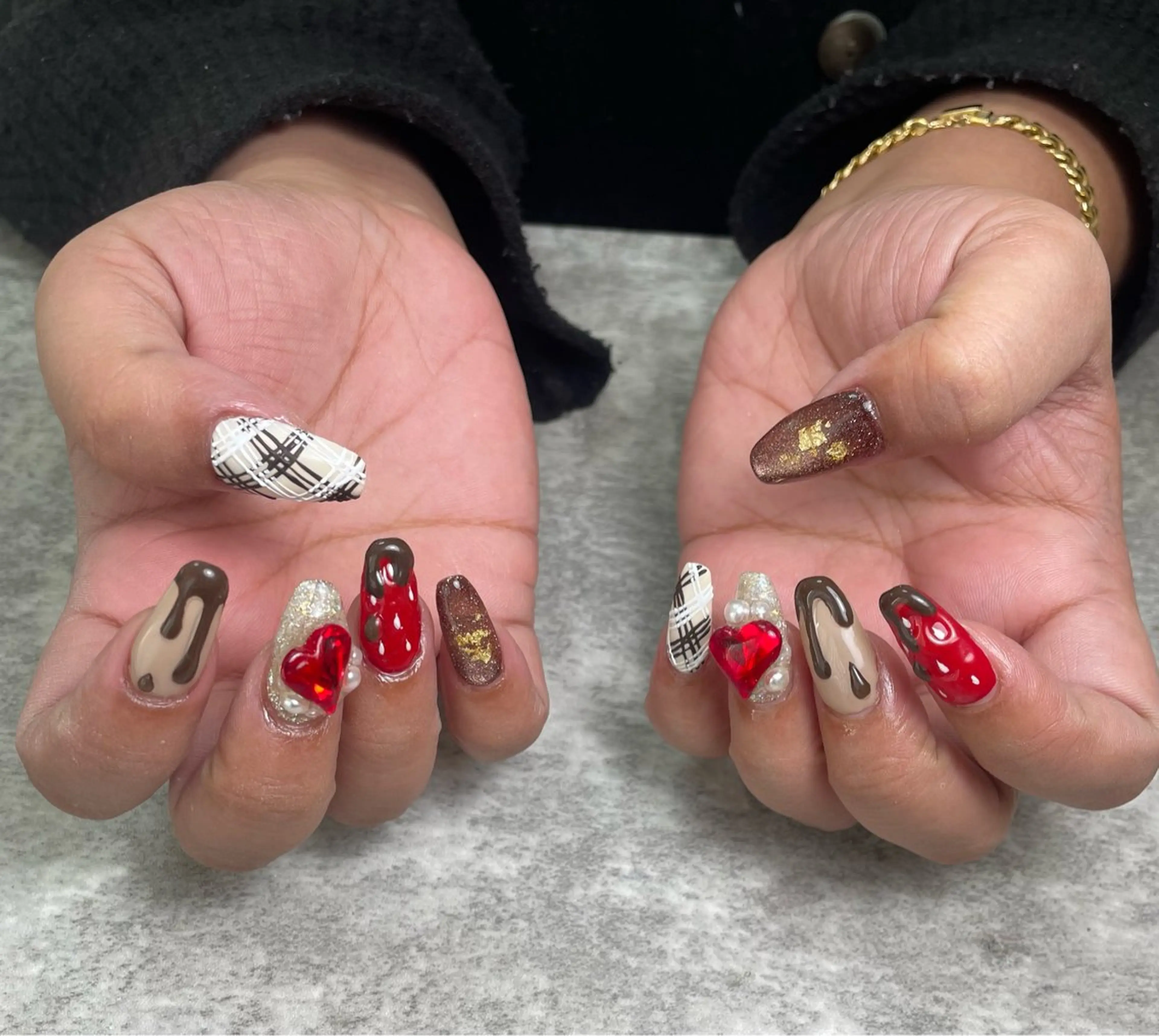 ネイル アートネイル 持ち込み ハンドネイル RISA joie nailのネイルデザイン