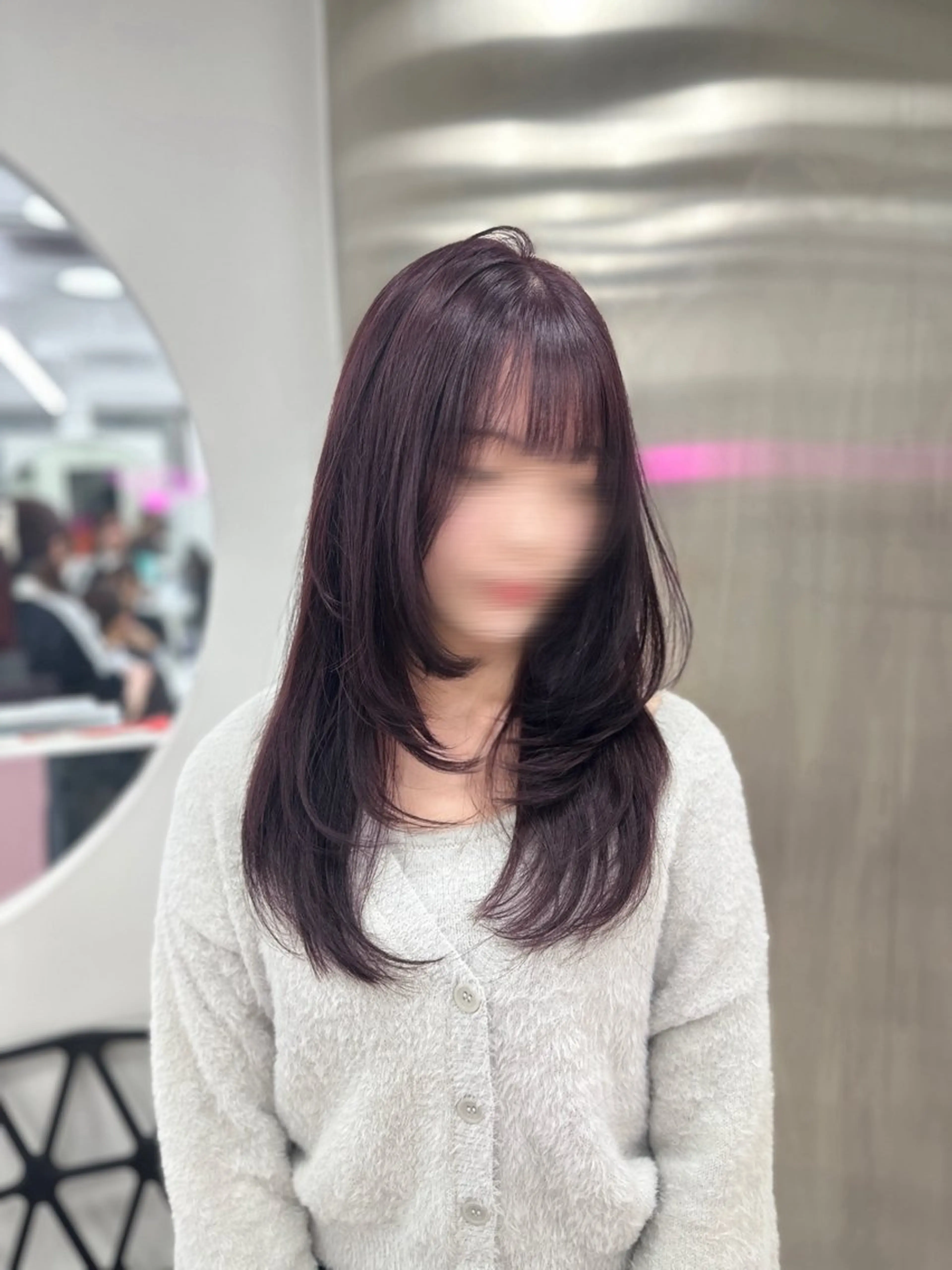 ロング カラー パーマ ヘアアレンジ メンズ キッズ ♥️韓国ヘア レイヤー♥️ゆりのヘアスタイル