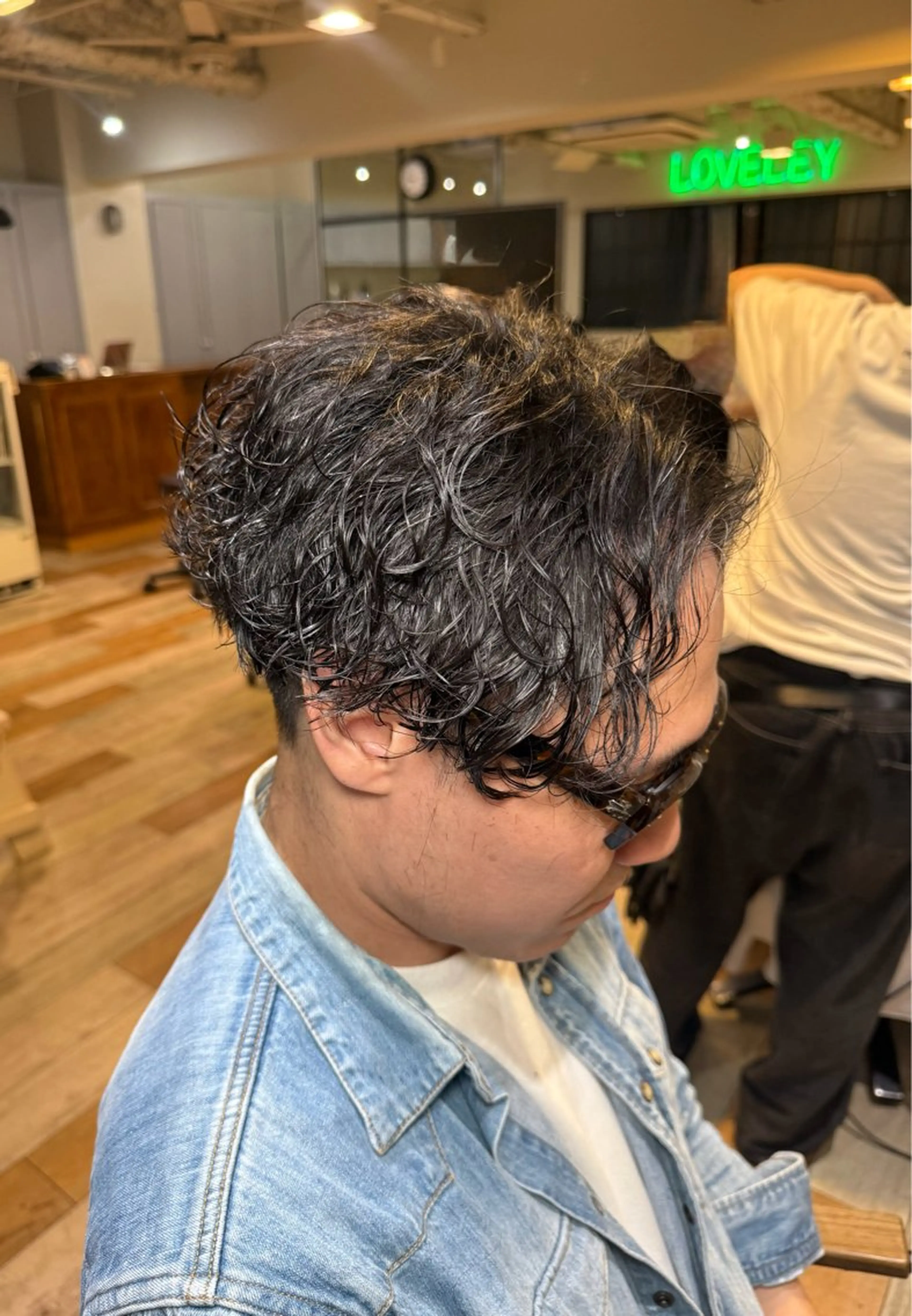 ショート パーマ メンズ メンズパーマ スパイラルパーマ カット パーマ メンズカット/パーマ 艶カラーTAIGA︎のヘアスタイル