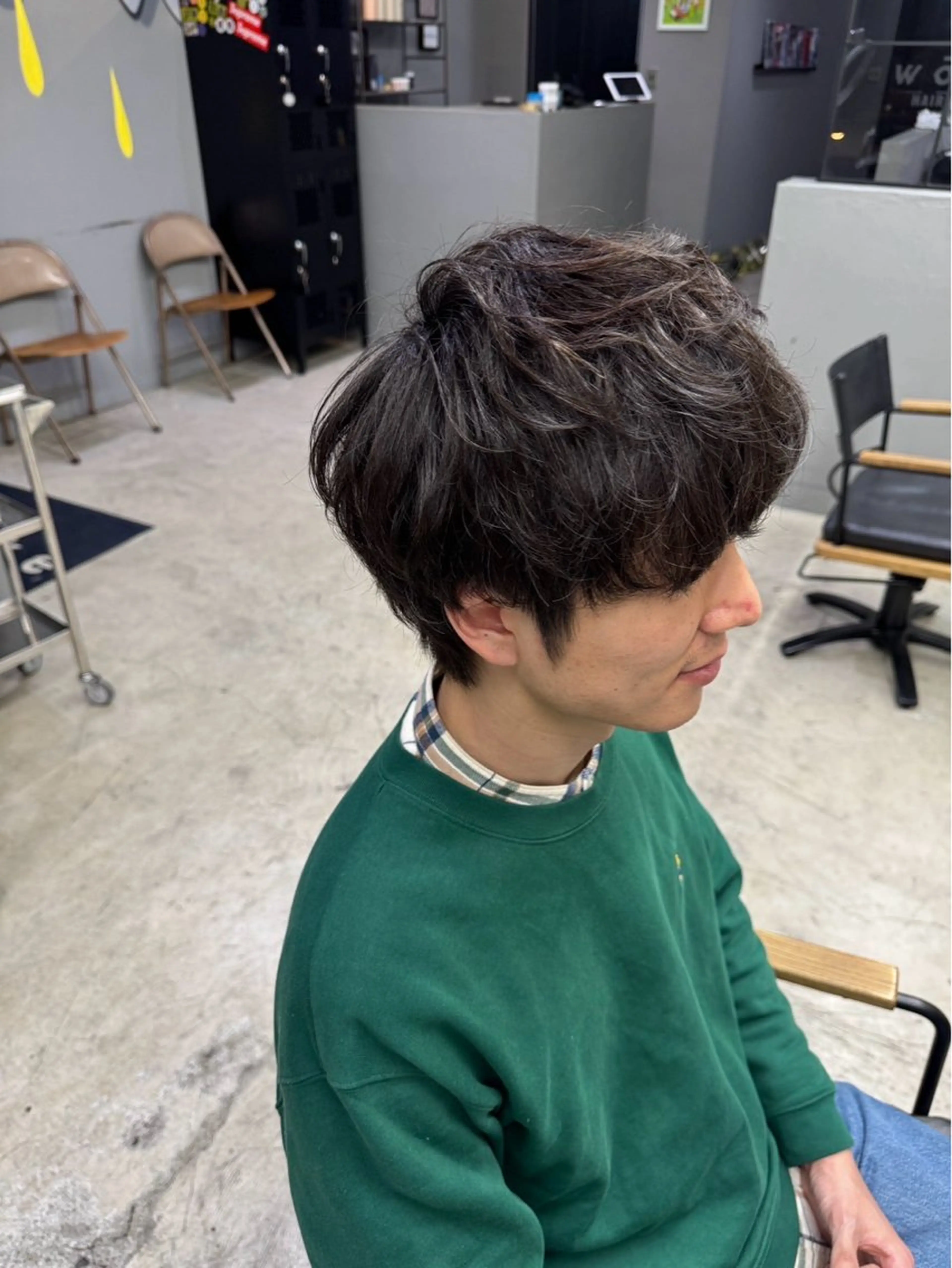 ショート パーマ メンズ カット パーマ メンズ専門サロン wokeのヘアスタイル