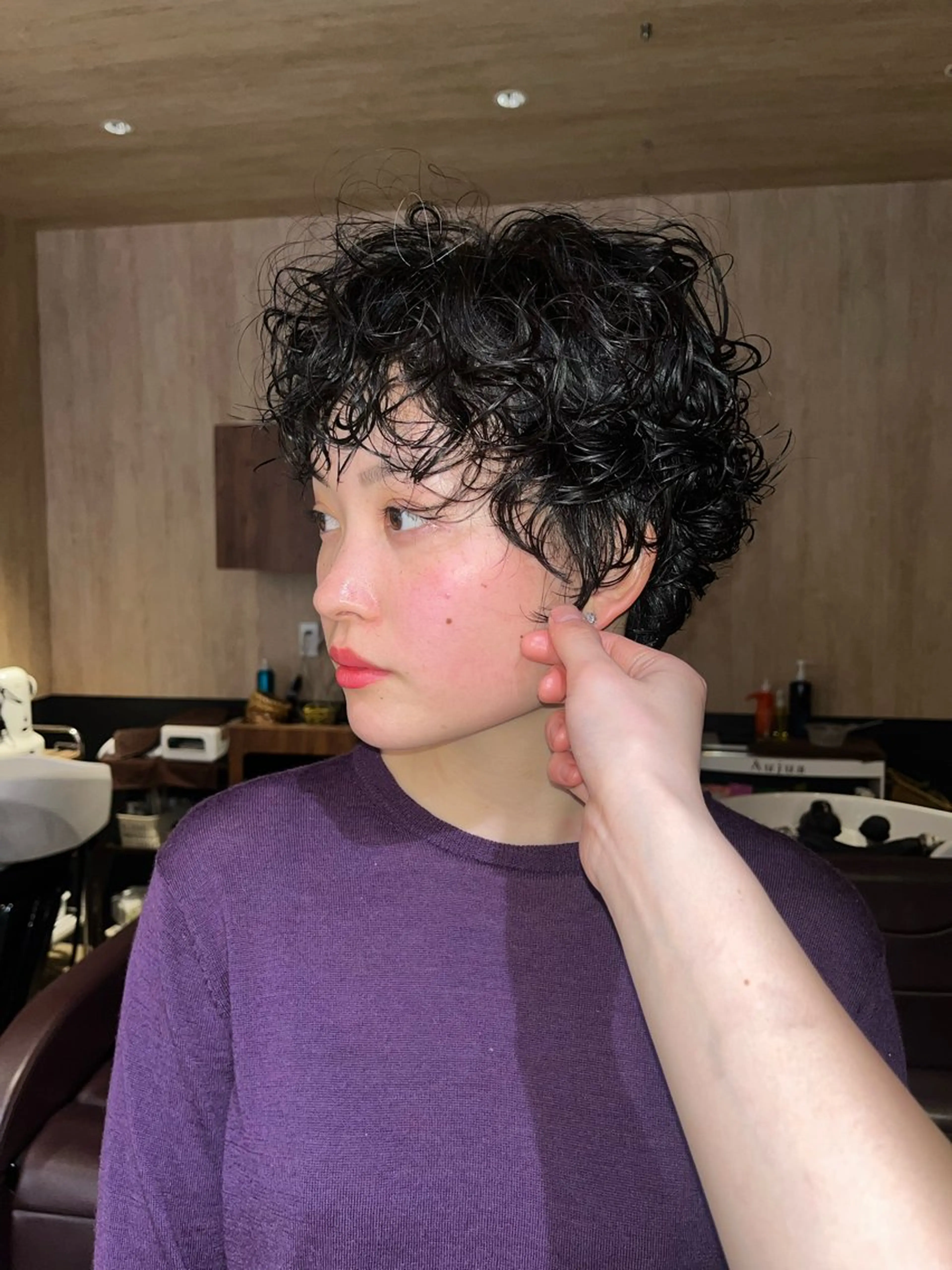 ショート パーマ 産休中です 艶カラー♡オカのヘアスタイル