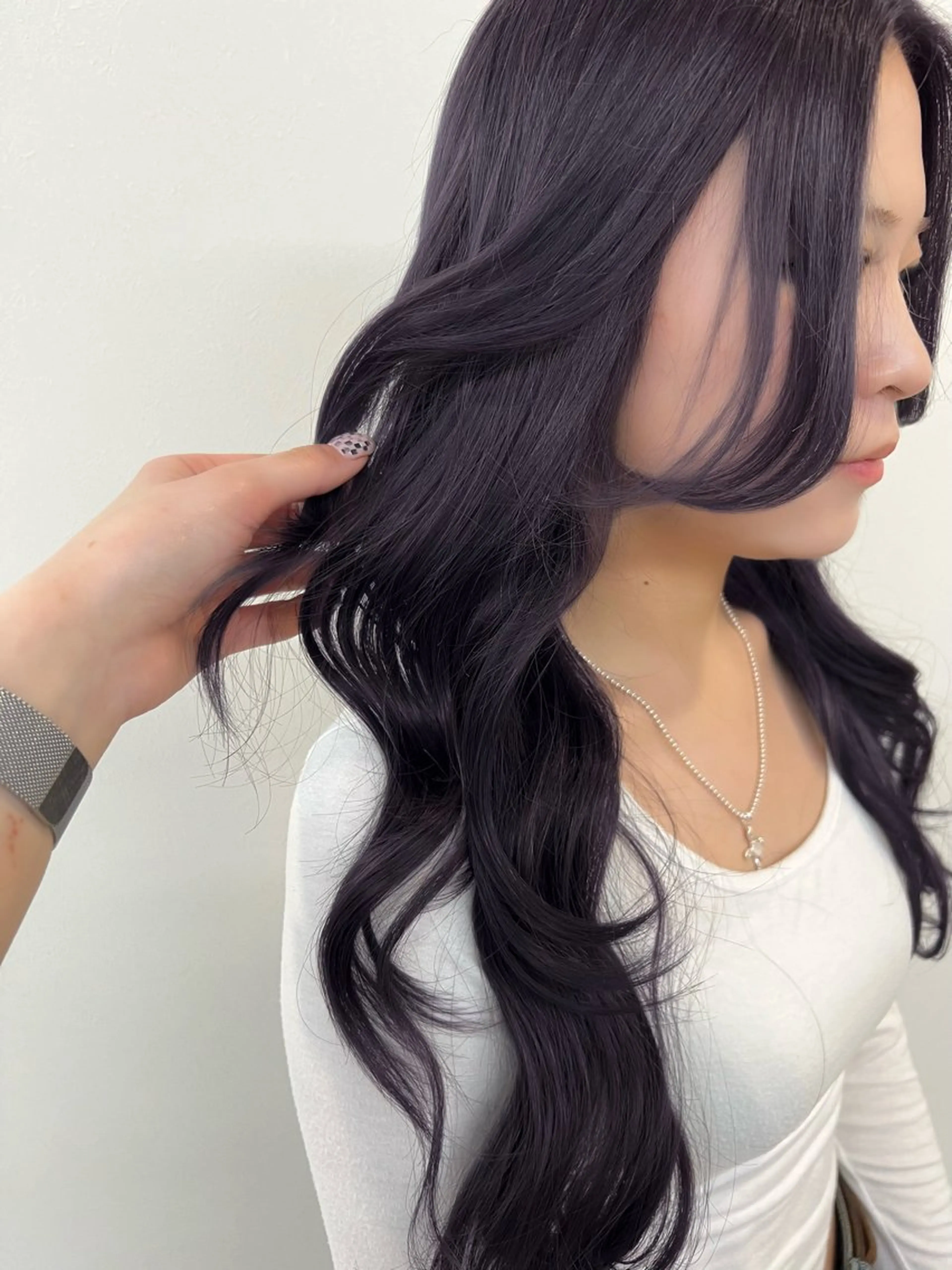 ロング カラー ディープラベンダー ラベンダーカラー ヘアカラー ブリーチカラー🦋‪ 田中さくらのヘアスタイル