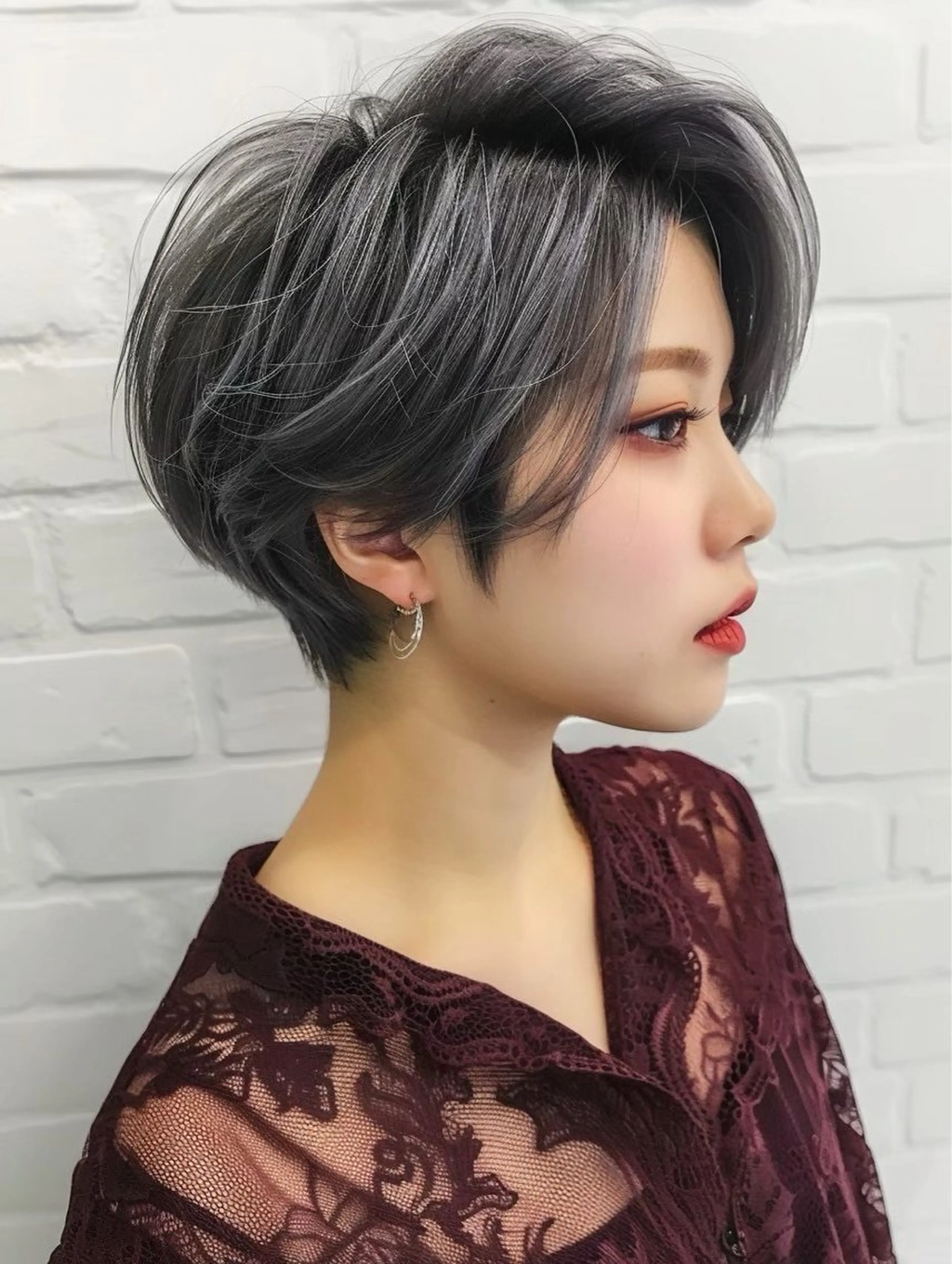 ショート ヘアカラー トリートメント 艶髪カラー💙ྀི/ アイ兼任👀/ミナルのマツエク・マツパデザイン