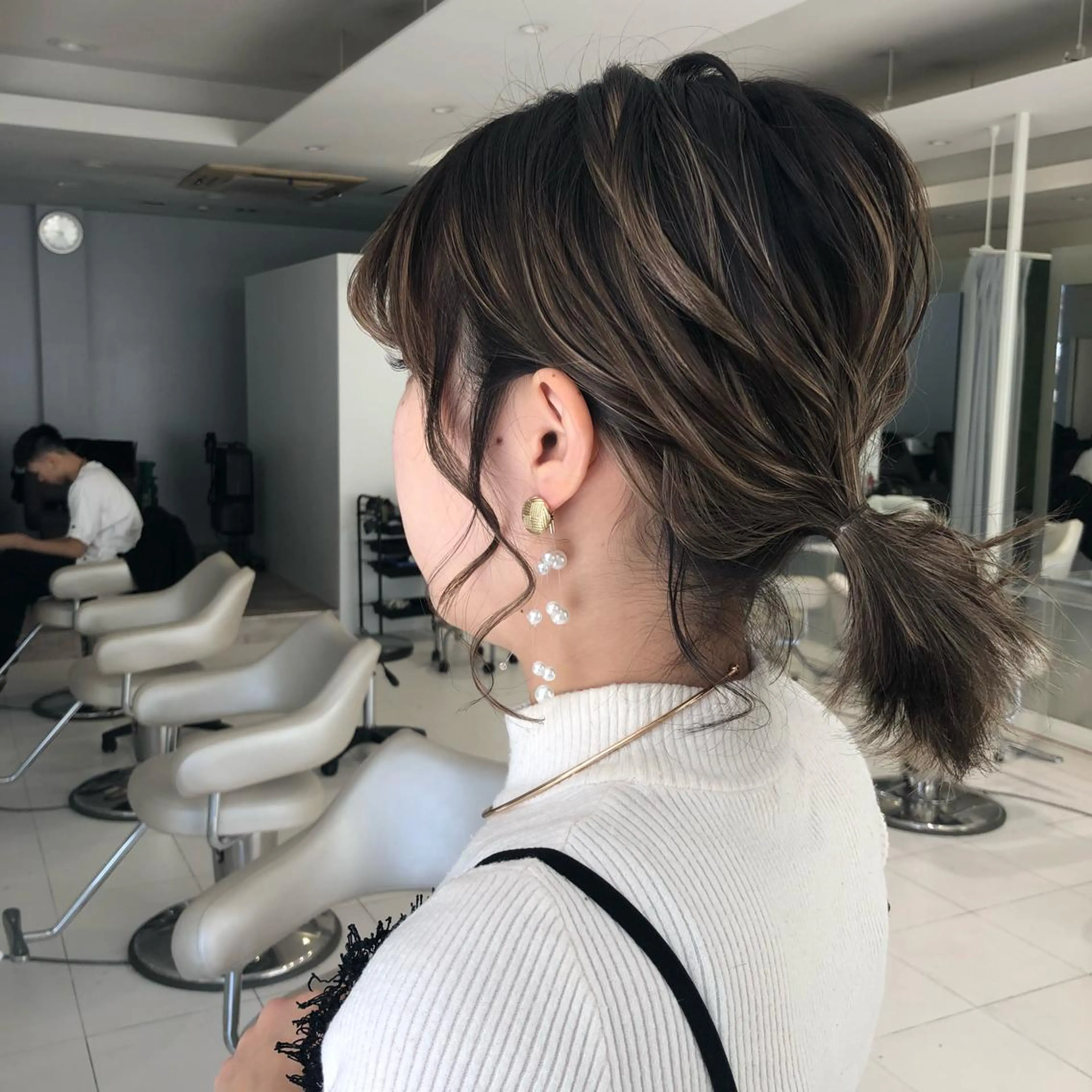 ミディアム カラー ヘアアレンジ MODE K's松原 YUMIのヘアスタイル