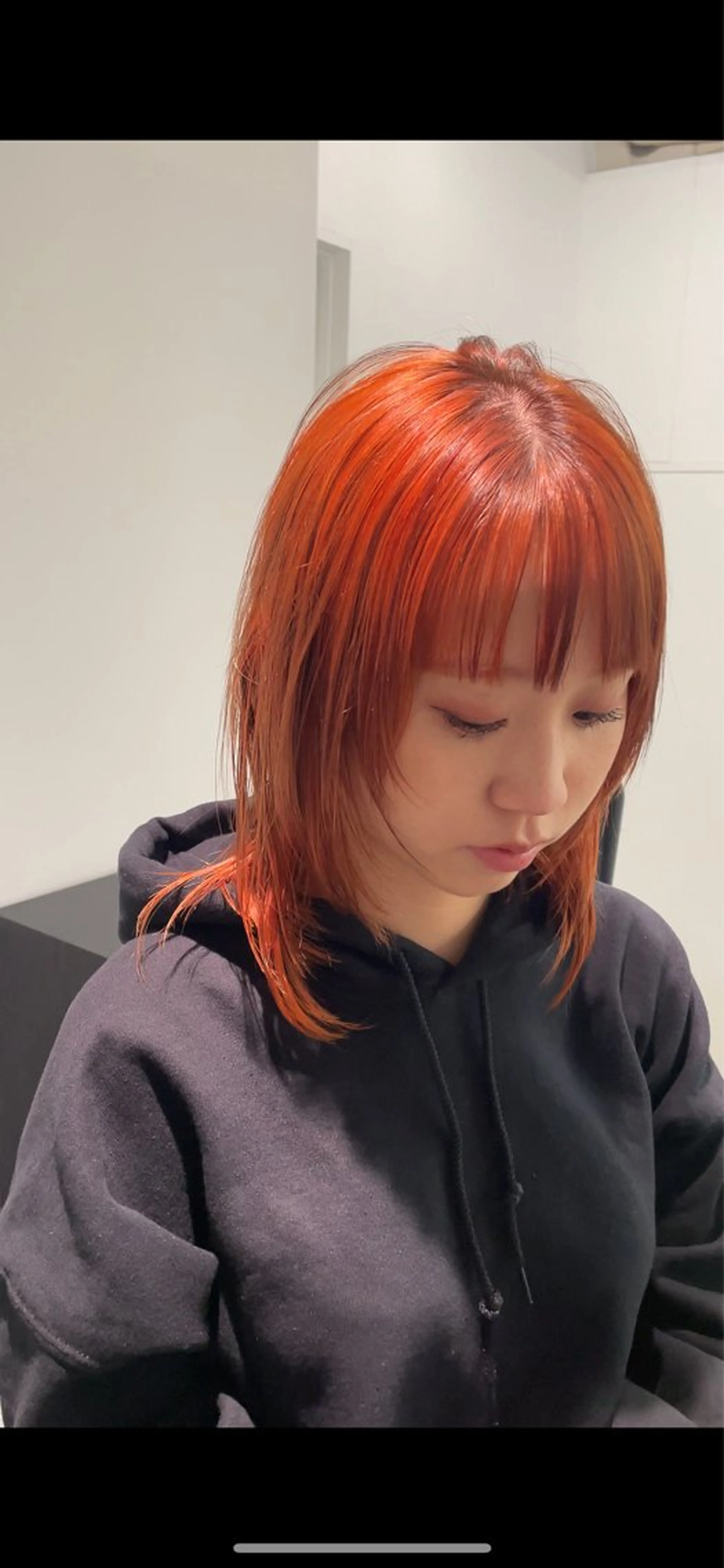 ミディアム カラー パーマ、ボブ、透明感 カラー、小須田ゆあのヘアスタイル