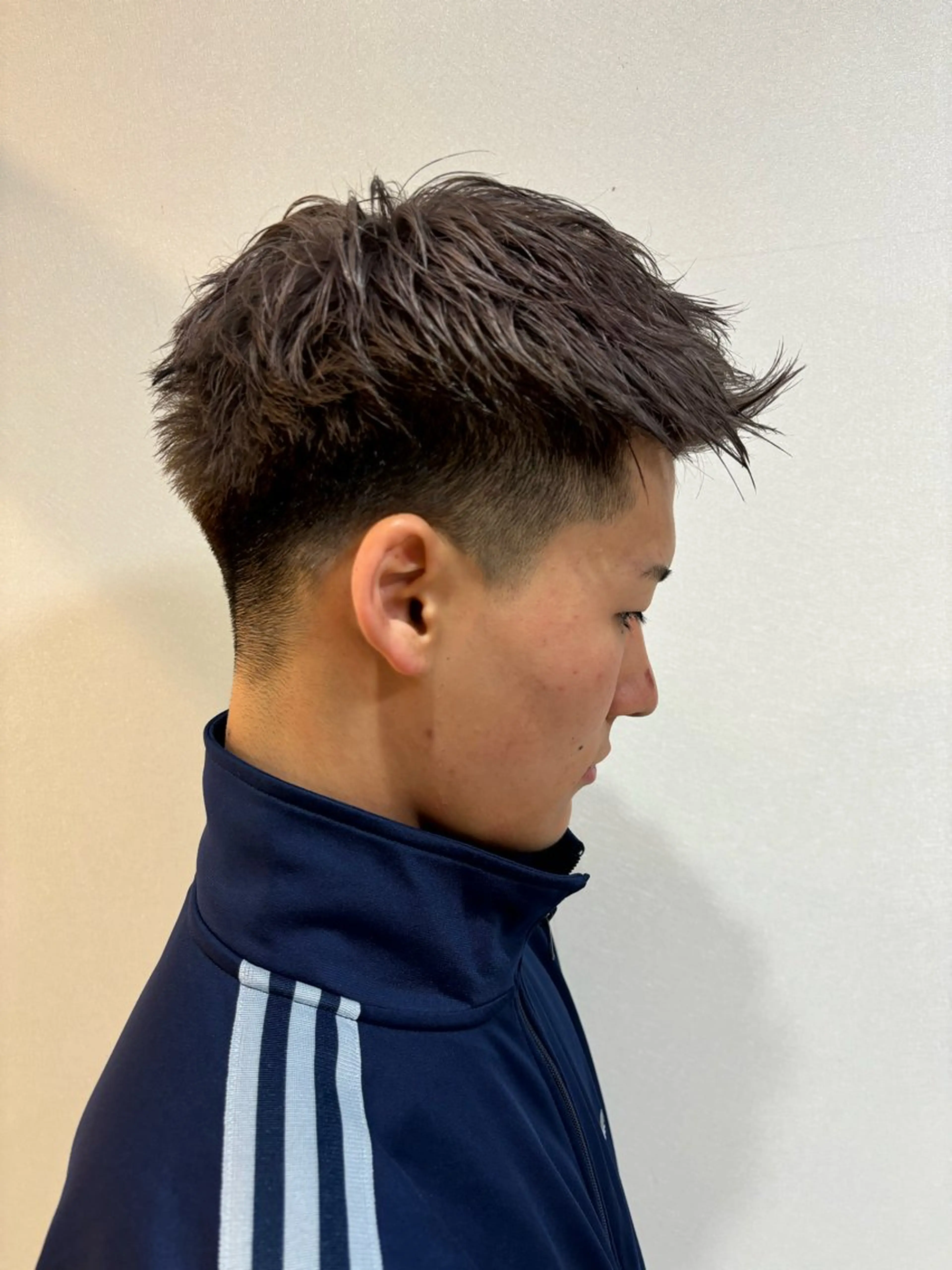 ショート カラー メンズ アップバング 札幌パーマ 髪質改善/後藤海音のヘアスタイル