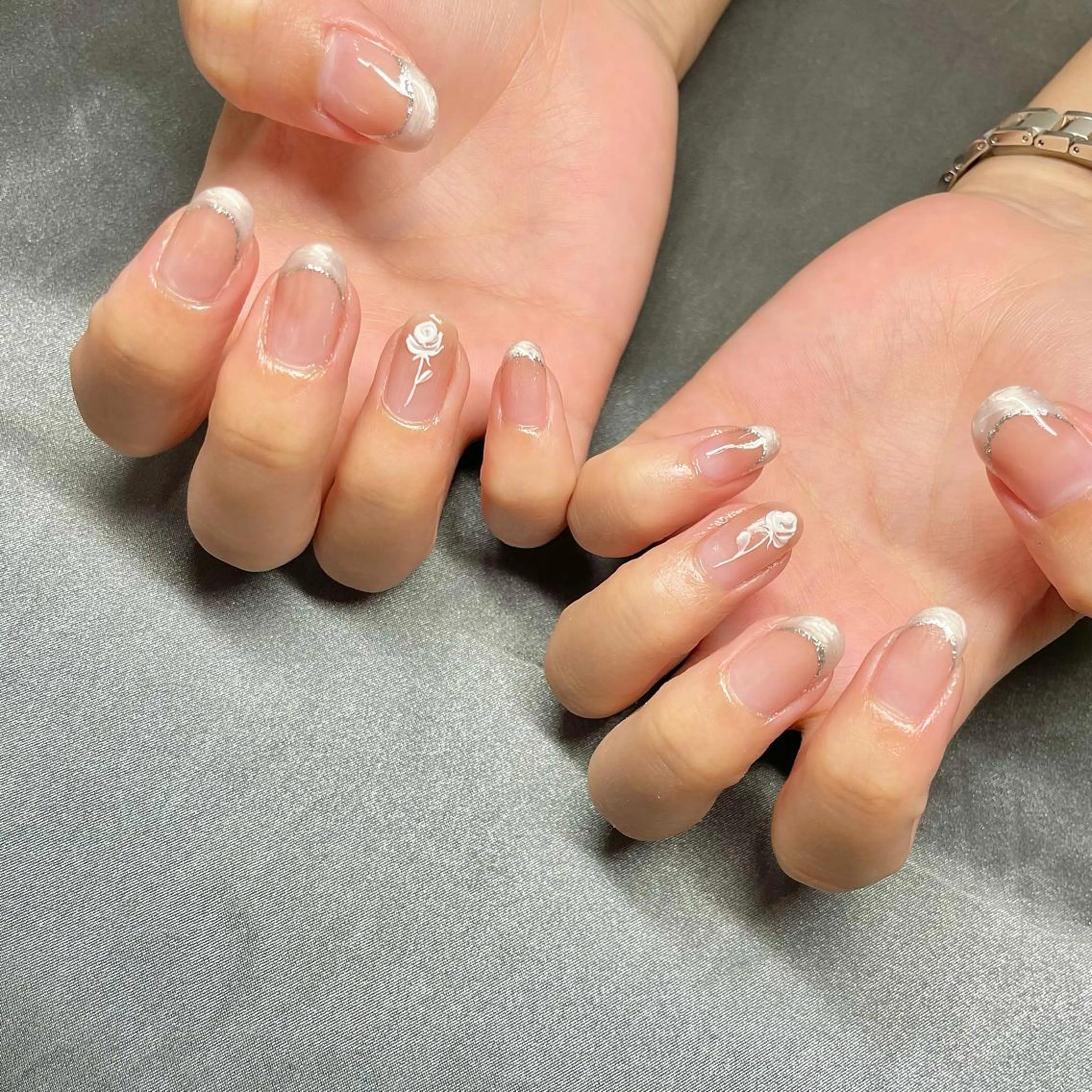 ミディアム カラー パーマ ヘアアレンジ メンズ キッズ ネイル マツエク・マツパ アイブロウ フレンチネイル ハンドネイル ハンドケア nail&eye Aoのマツエク・マツパデザイン