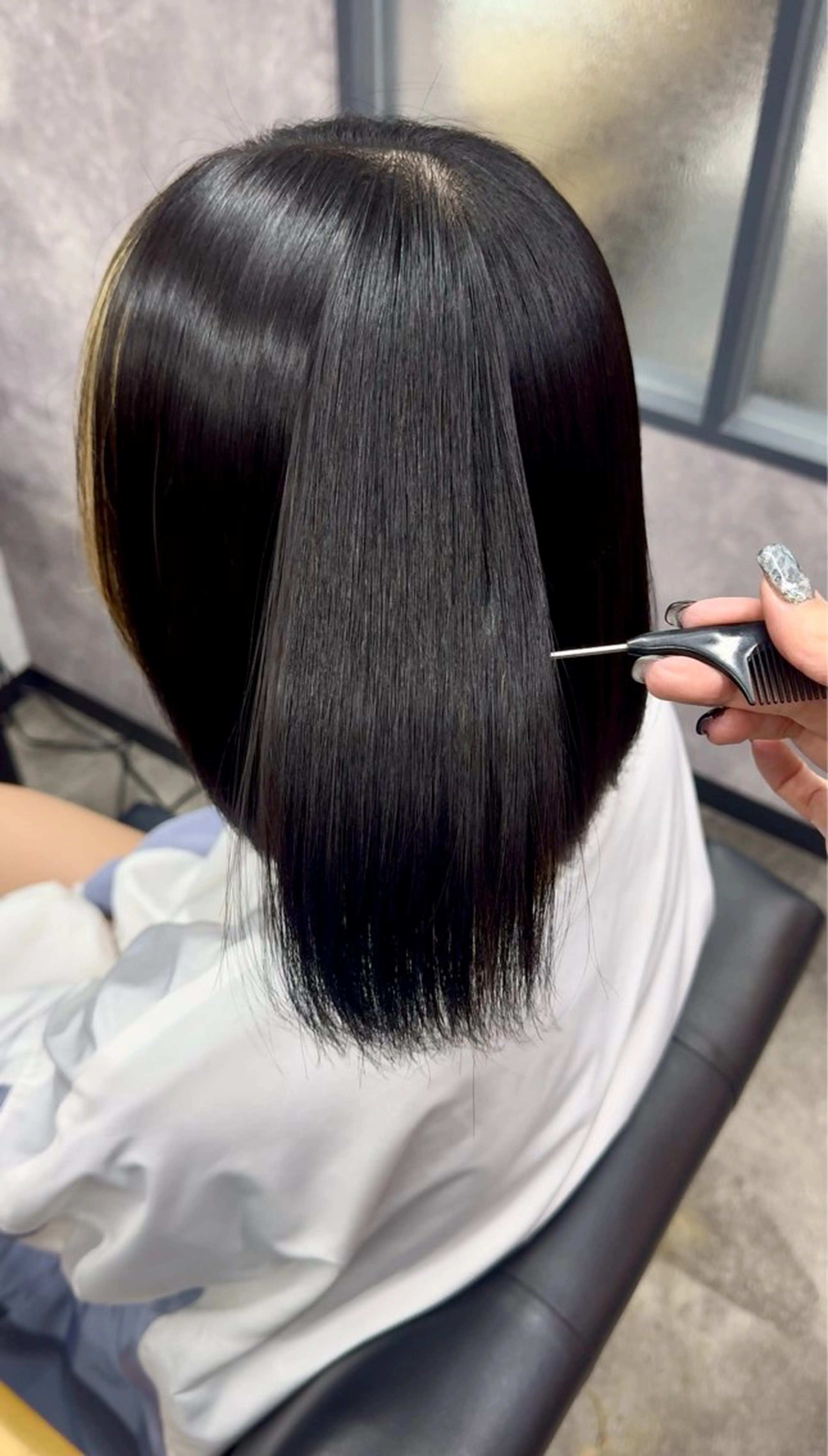 ミディアム カット 縮毛矯正 トリートメント yumika /透明感×似合わせのヘアスタイル