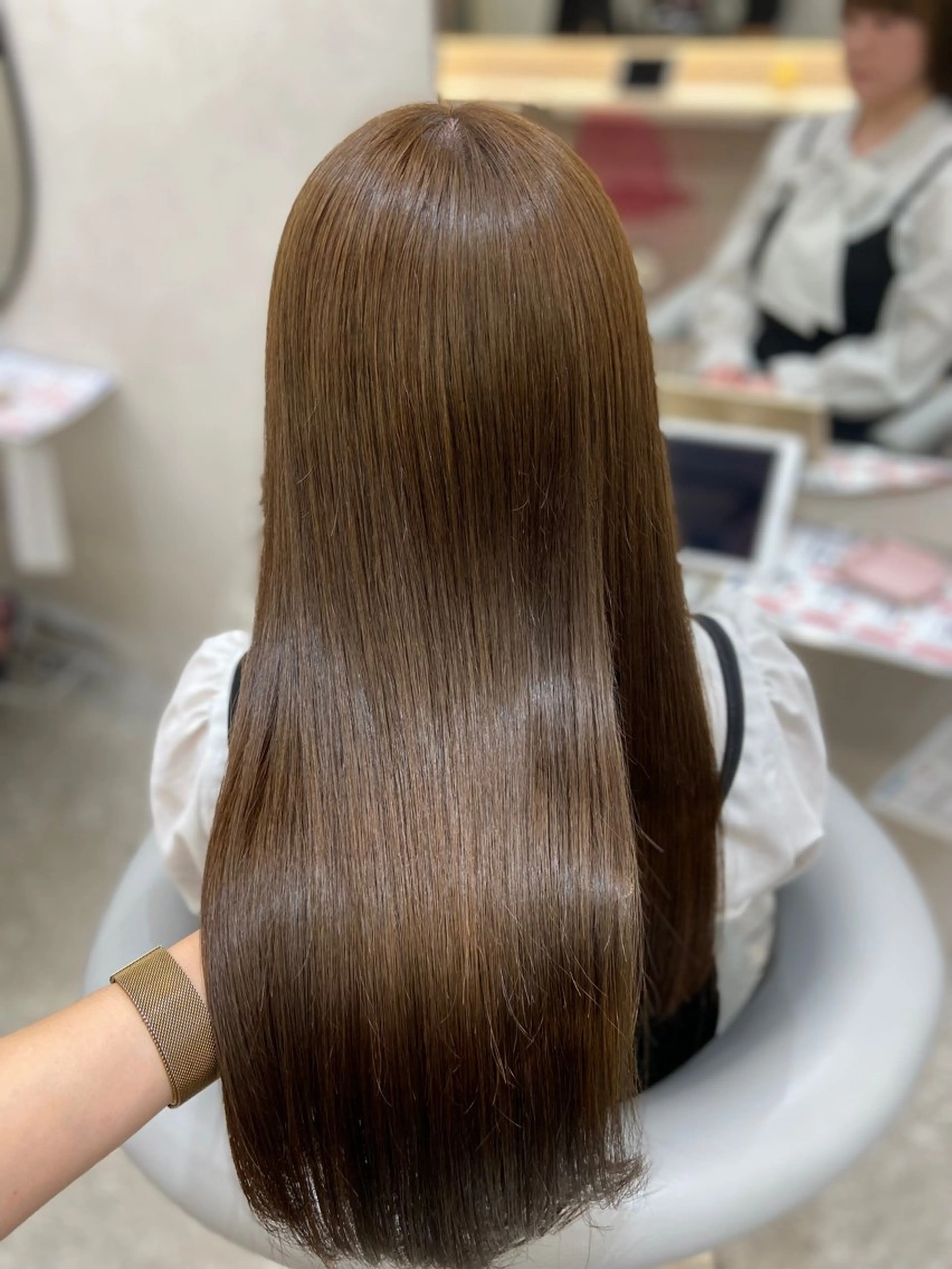 ロング カラー カット ヘアカラー トリートメント 新宿/韓国ヘア 中明度カラー/かやのヘアスタイル