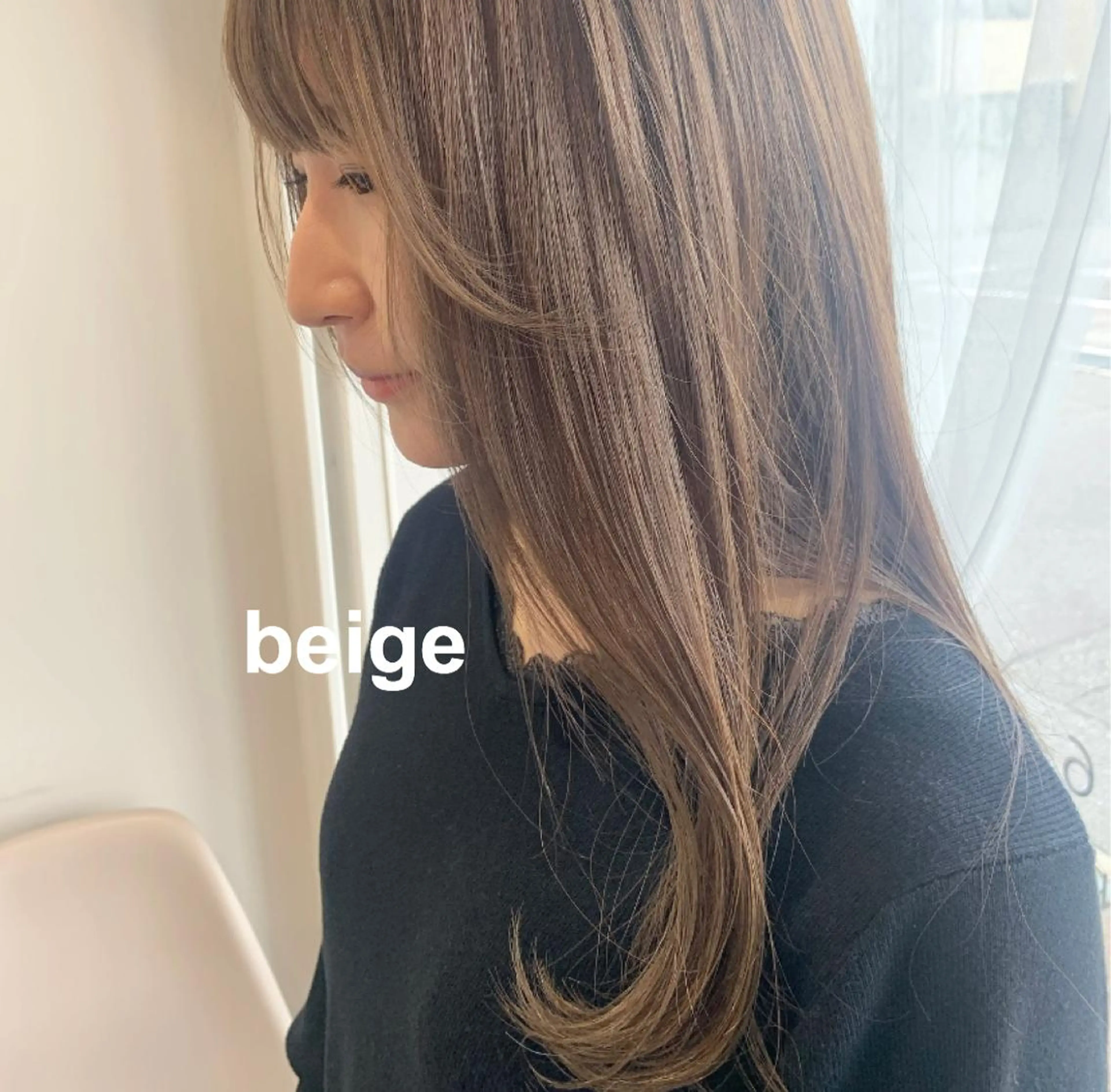 ロング カラー ベージュカラー ブリーチ ブリーチなしカラー kitagawa mayuのヘアスタイル