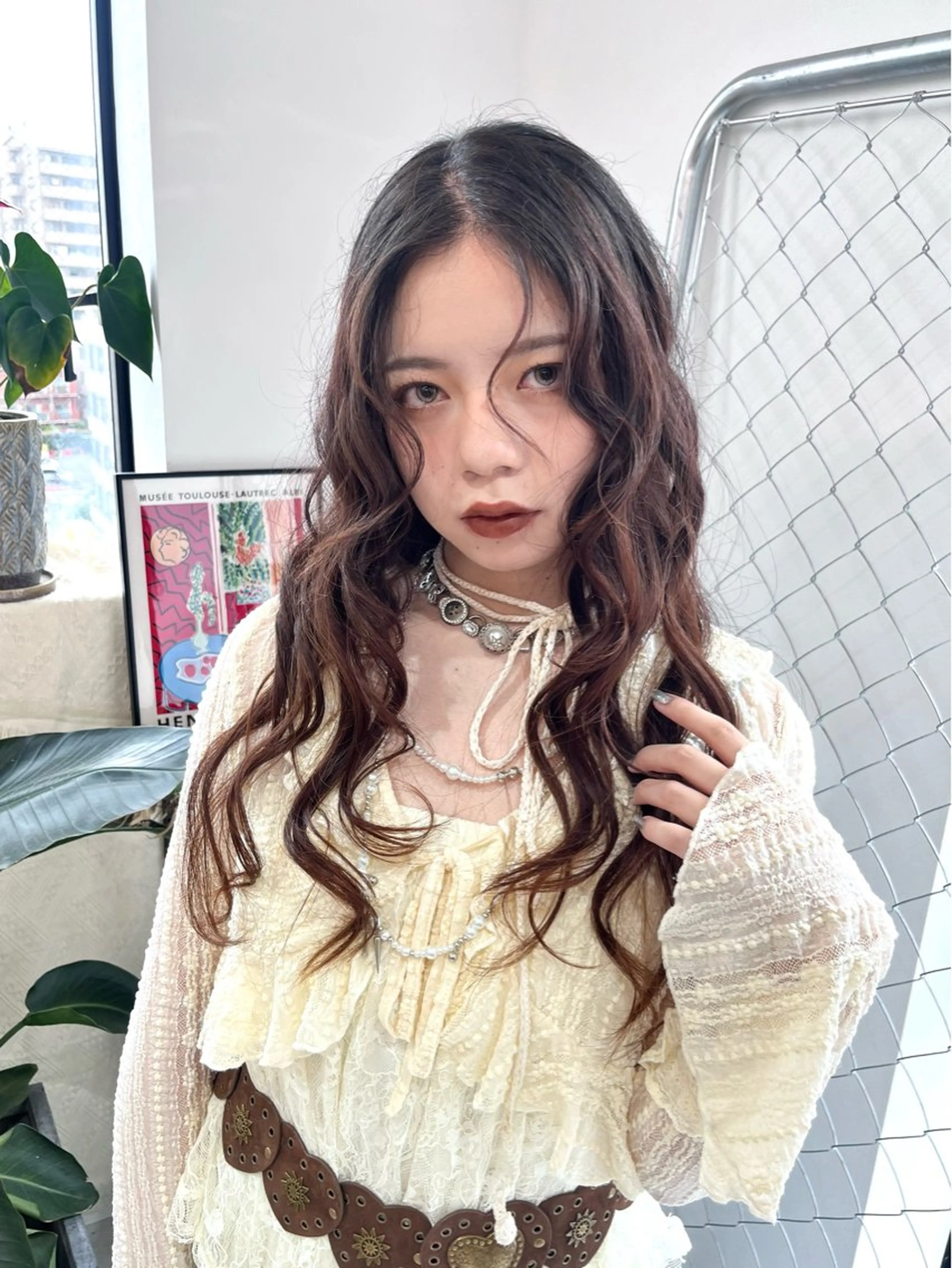 ロング カラー ヘアアレンジ 𝐠𝐢𝐫𝐥𝐲 𝐦𝐨𝐝𝐞🖤のヘアスタイル