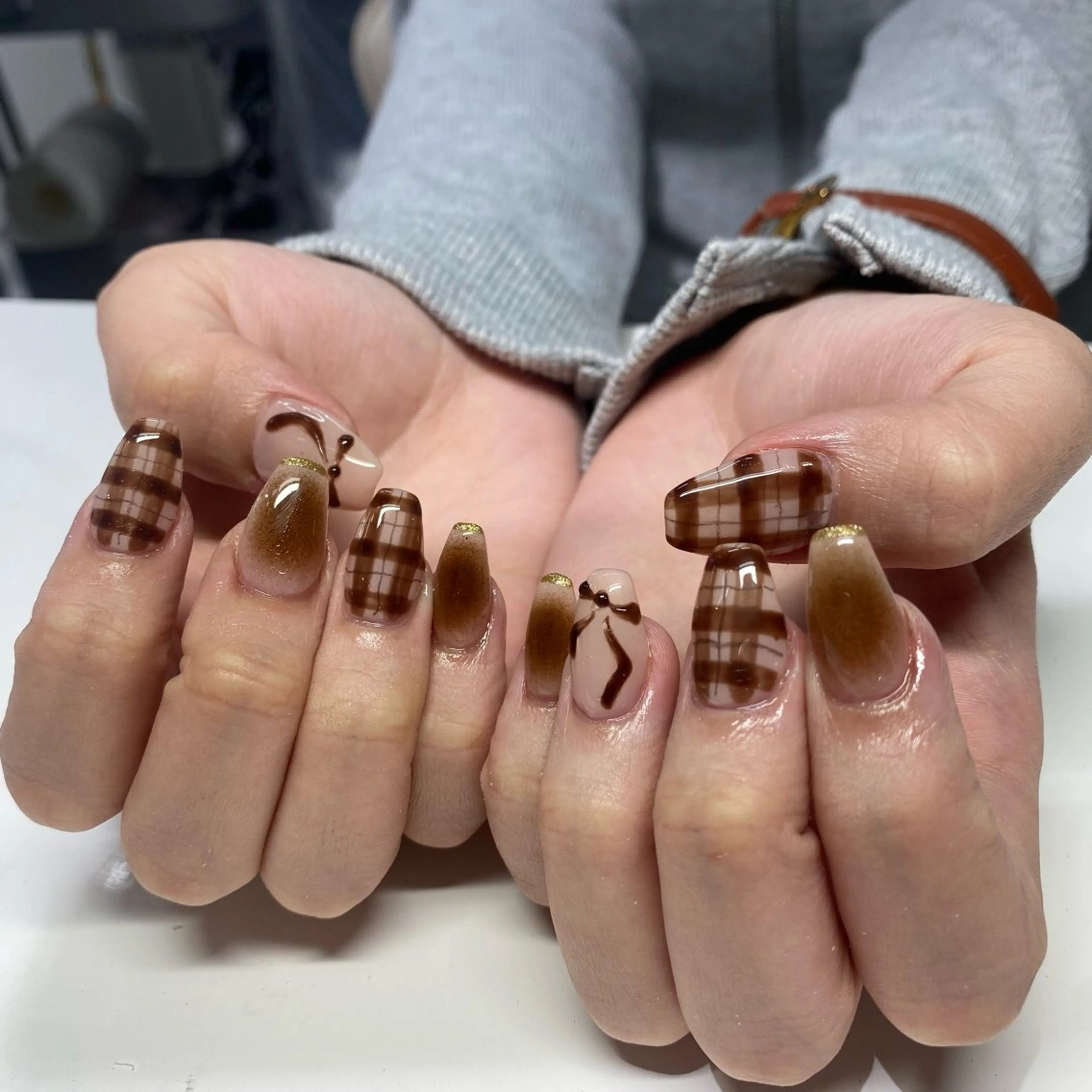 ネイル ジェルネイル リボン yuuka/池袋 🌙WOLTOKYOのネイルデザイン