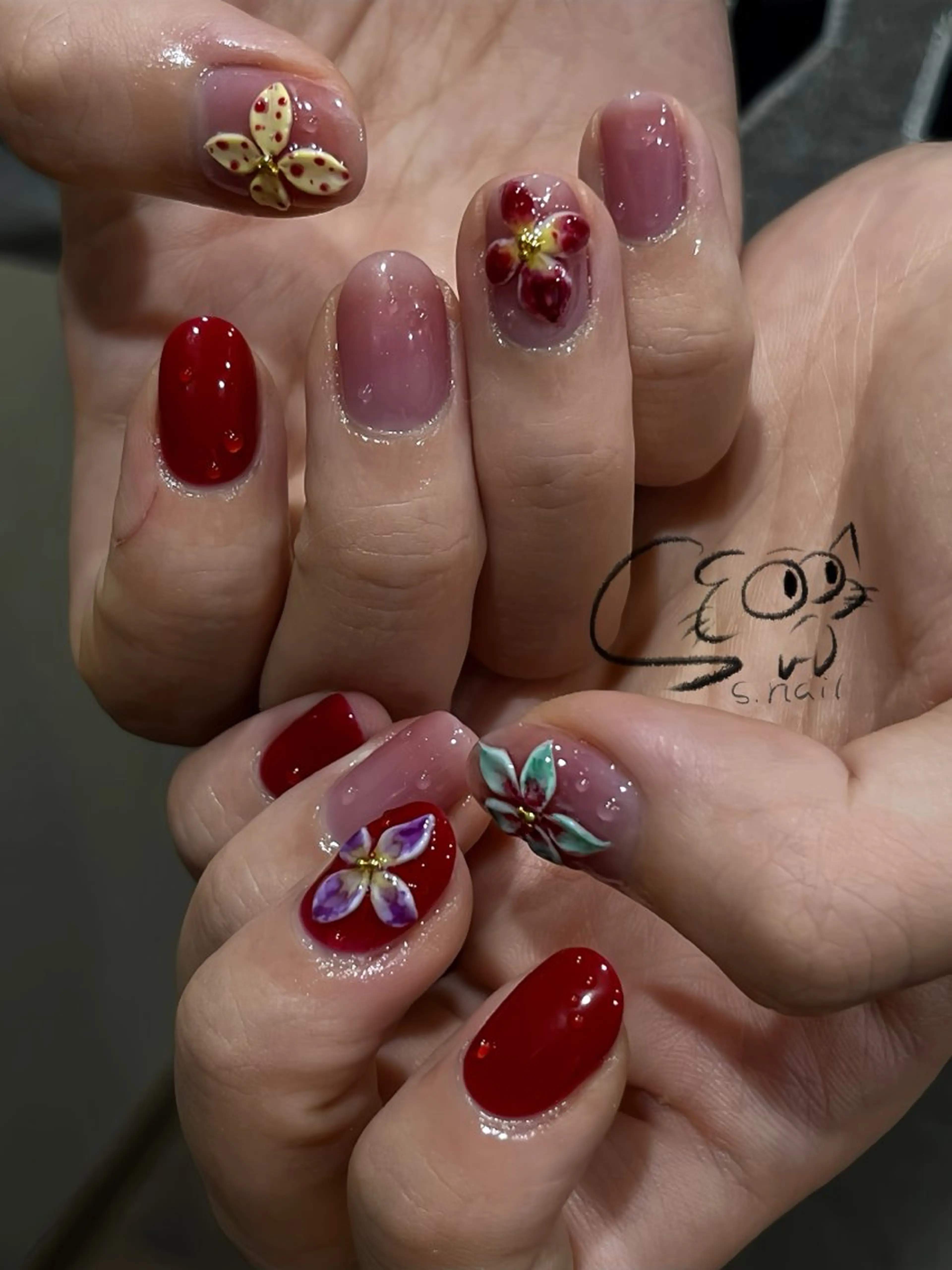 ネイル チークネイル フレンチネイル グラデーション マグネットネイル ワンカラーネイル S.nail所属・S.nail _のネイルデザイン