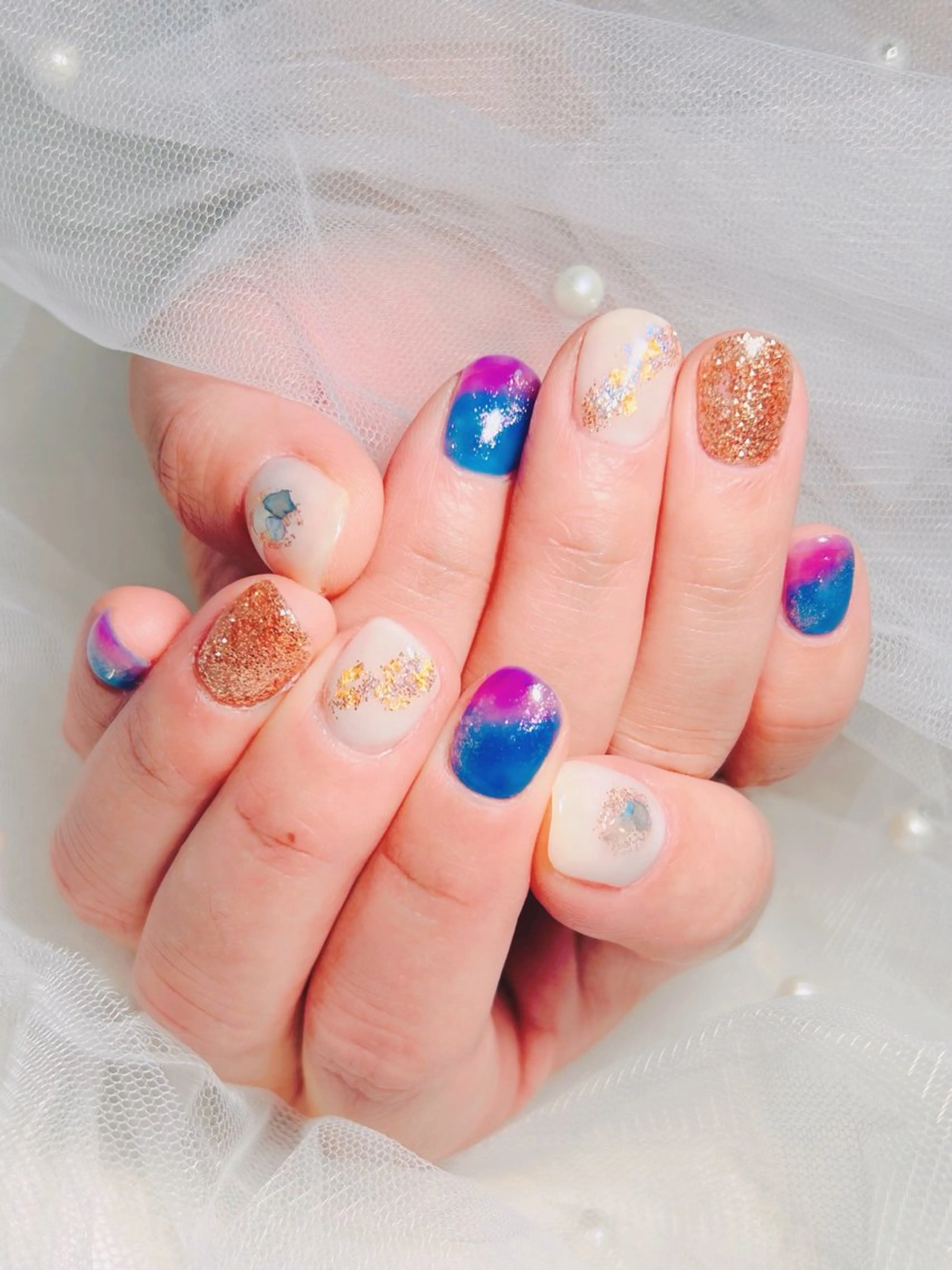 ネイル ニュアンスネイル 金森 真以のネイルデザイン