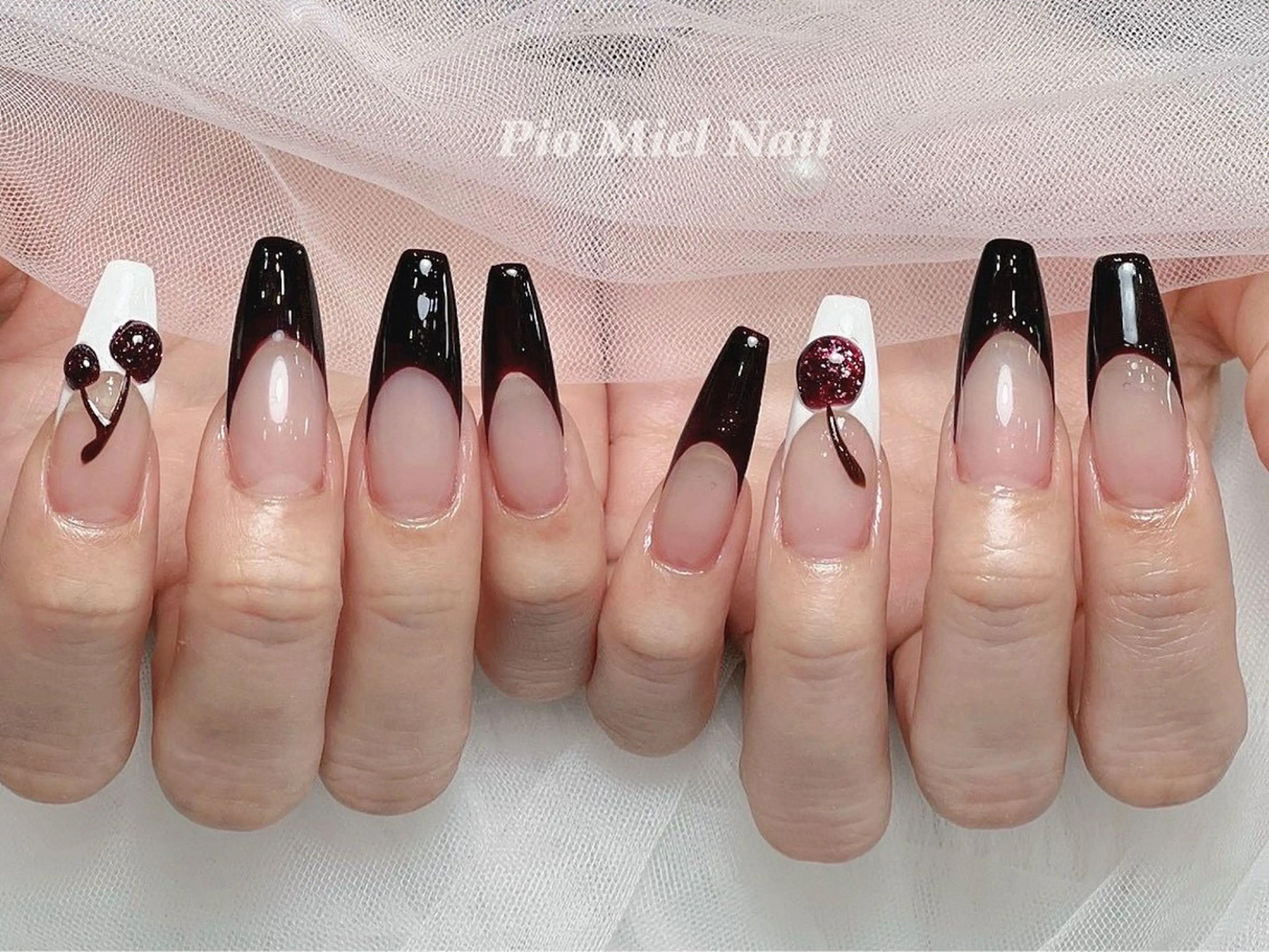 ネイル ハンドネイル HANA 長さだしのネイルデザイン