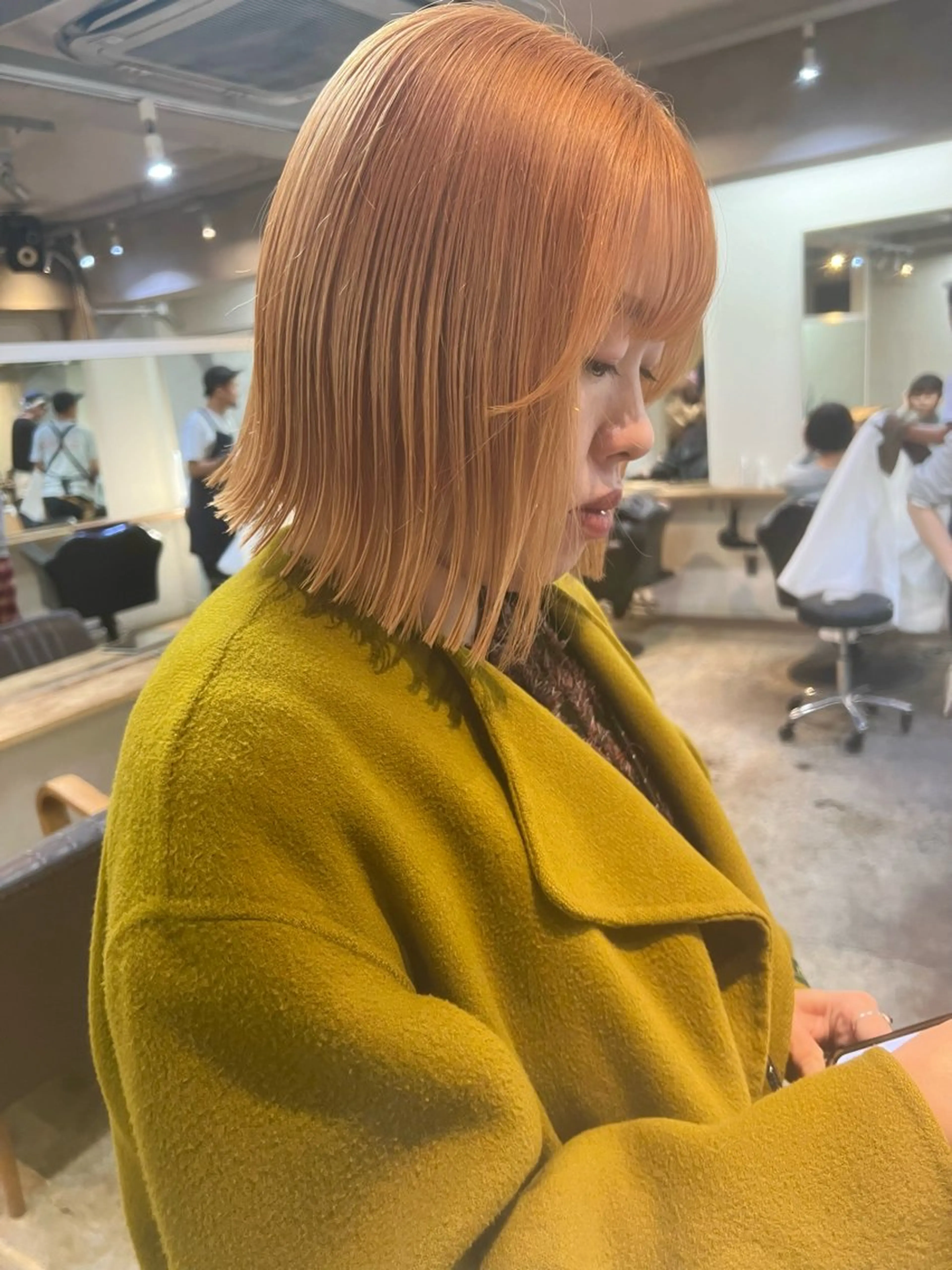 ショート カット ヘアカラー トリートメント 東のりか/ハイトーン ブリーチカラー/ボブのヘアスタイル