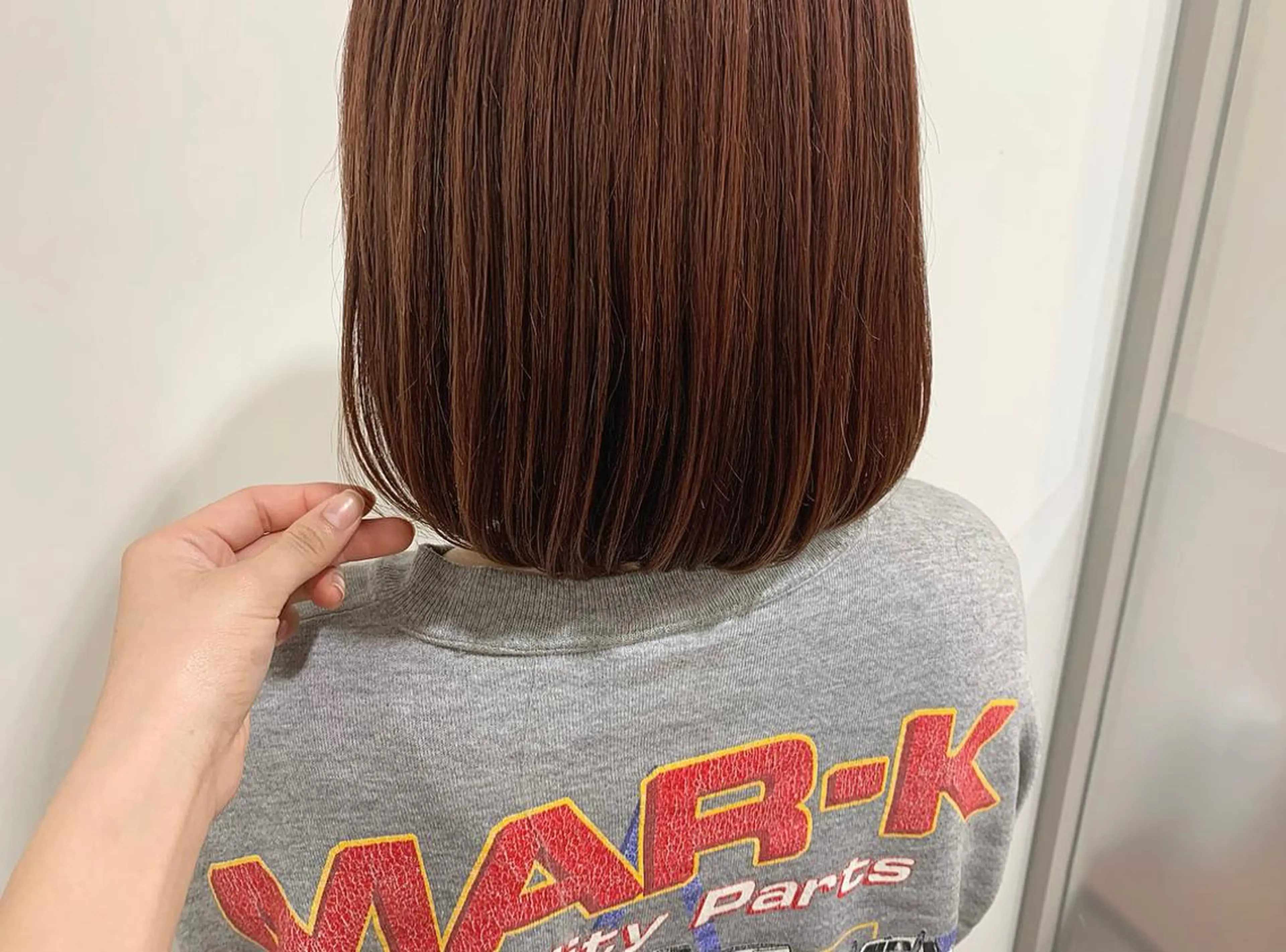 ミディアム カラー ヘアアレンジ ブラウンカラー たかいわ みきのヘアスタイル