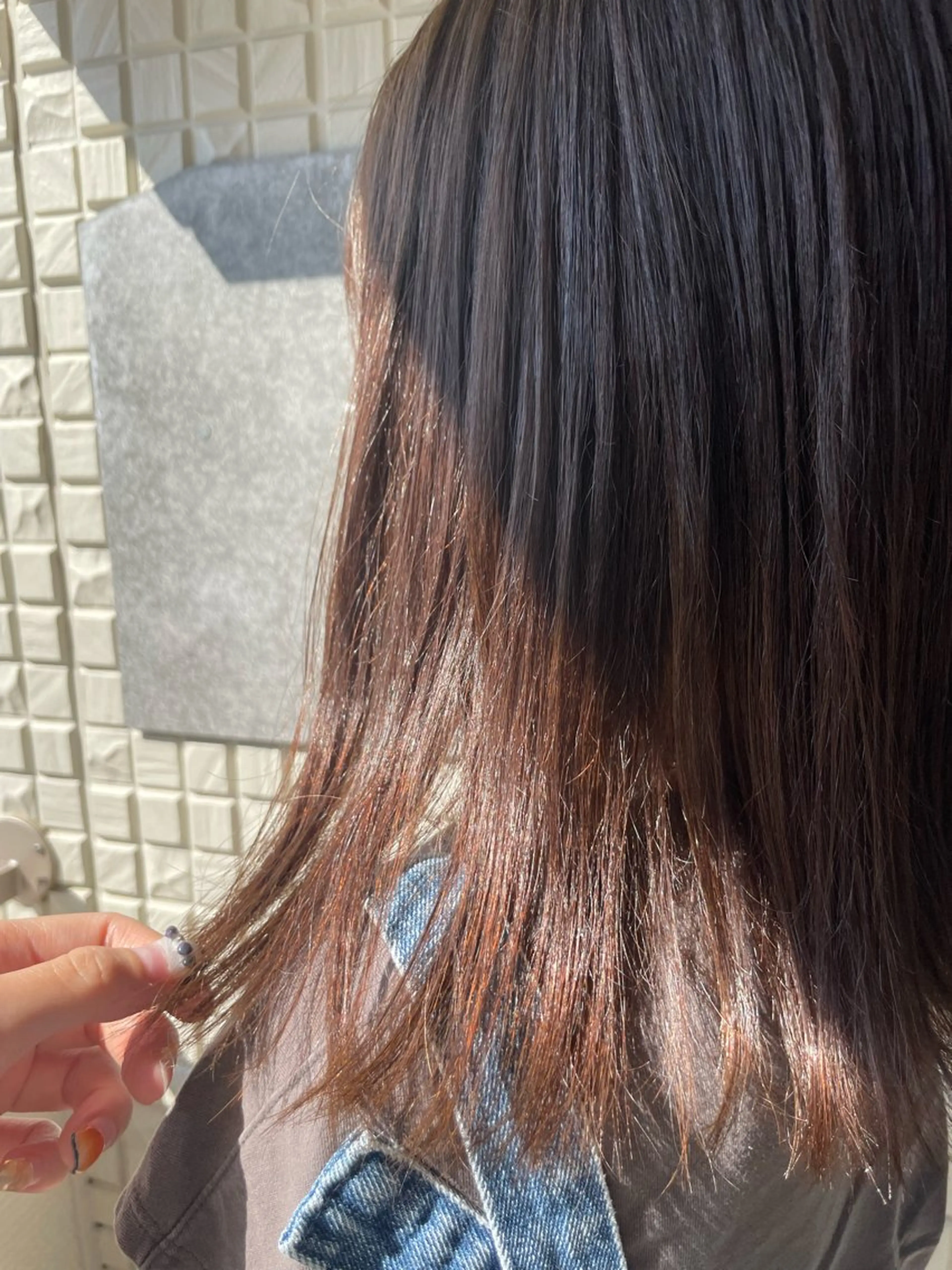 ミディアム カラー ベージュカラー オリーブベージュ ヘアカラー 🍀ケアブリーチ🍀 木下　心のヘアスタイル