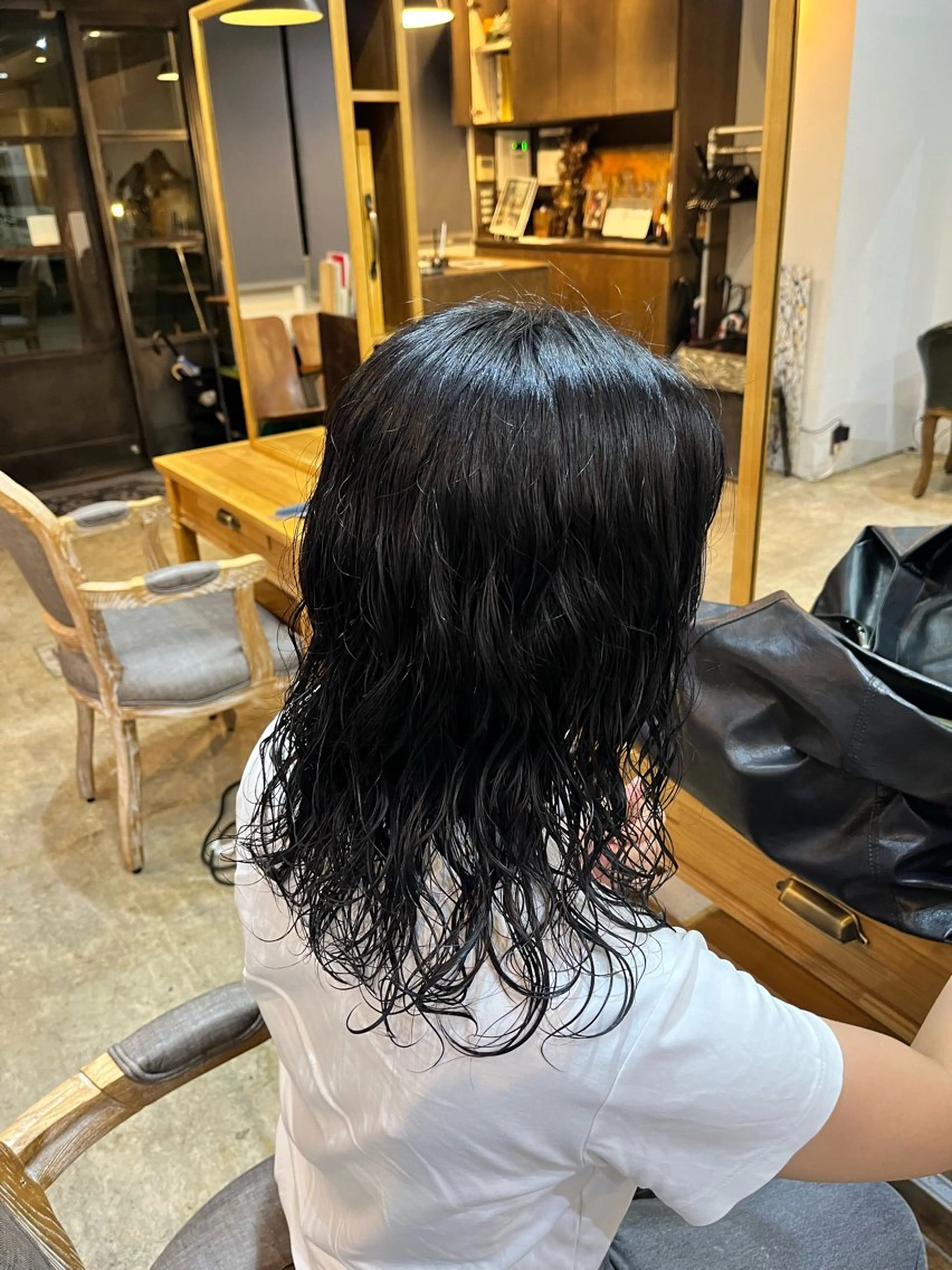 カラー パーマ 松原 樹里のヘアスタイル