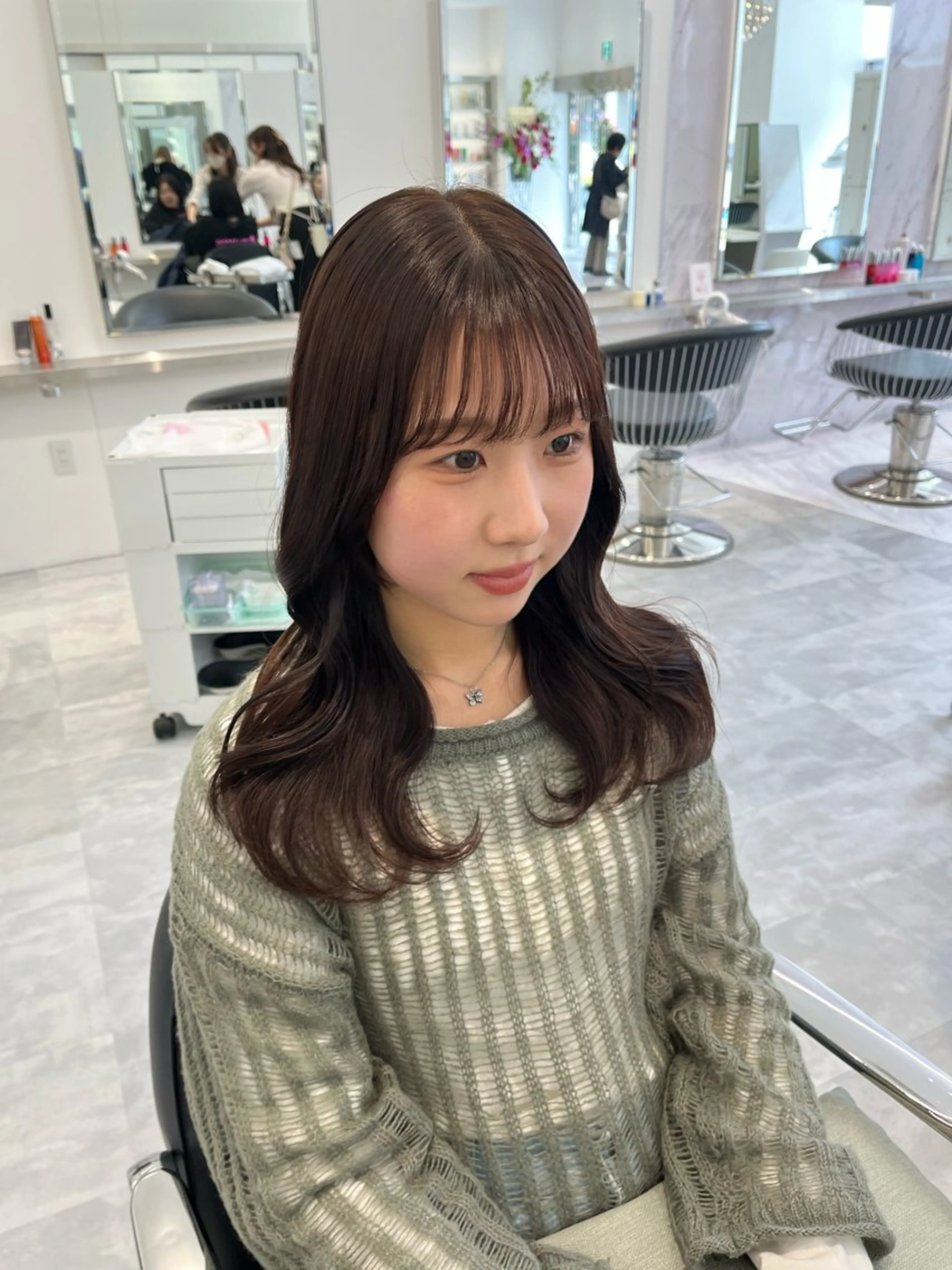 セミロング カラー ヘアカラー ParveMix ♡白神みやびのヘアスタイル