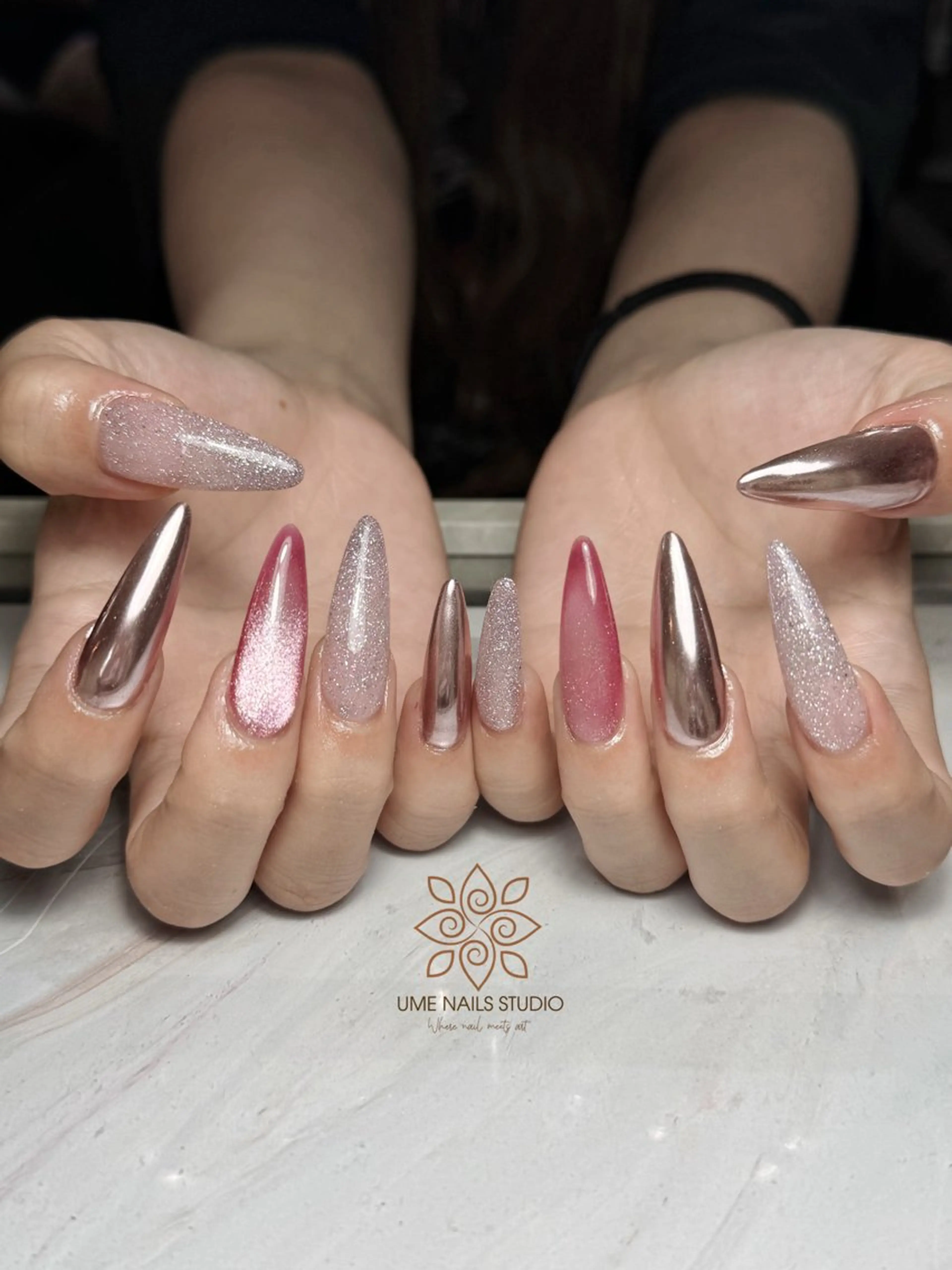 チップ長さ出し10本　シンプルデザインの写真