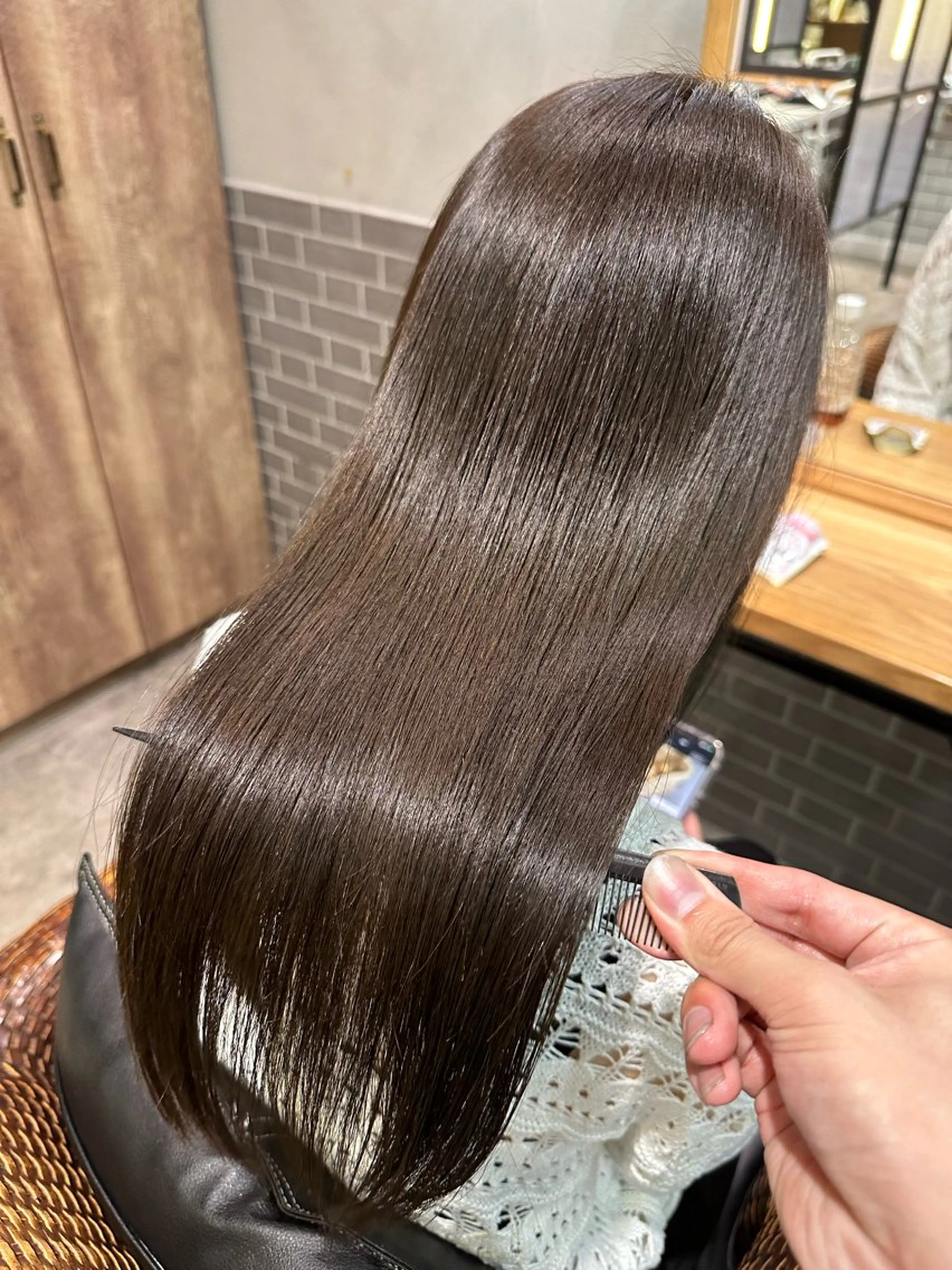 ロング カラー パーマ ヘアアレンジ メンズ キッズ メンズブリーチ メンズ韓国風 メンズウルフカット ベージュカラー 黒髪 🌈髪質改善TR 艶カラーユウダイ🌈のヘアスタイル