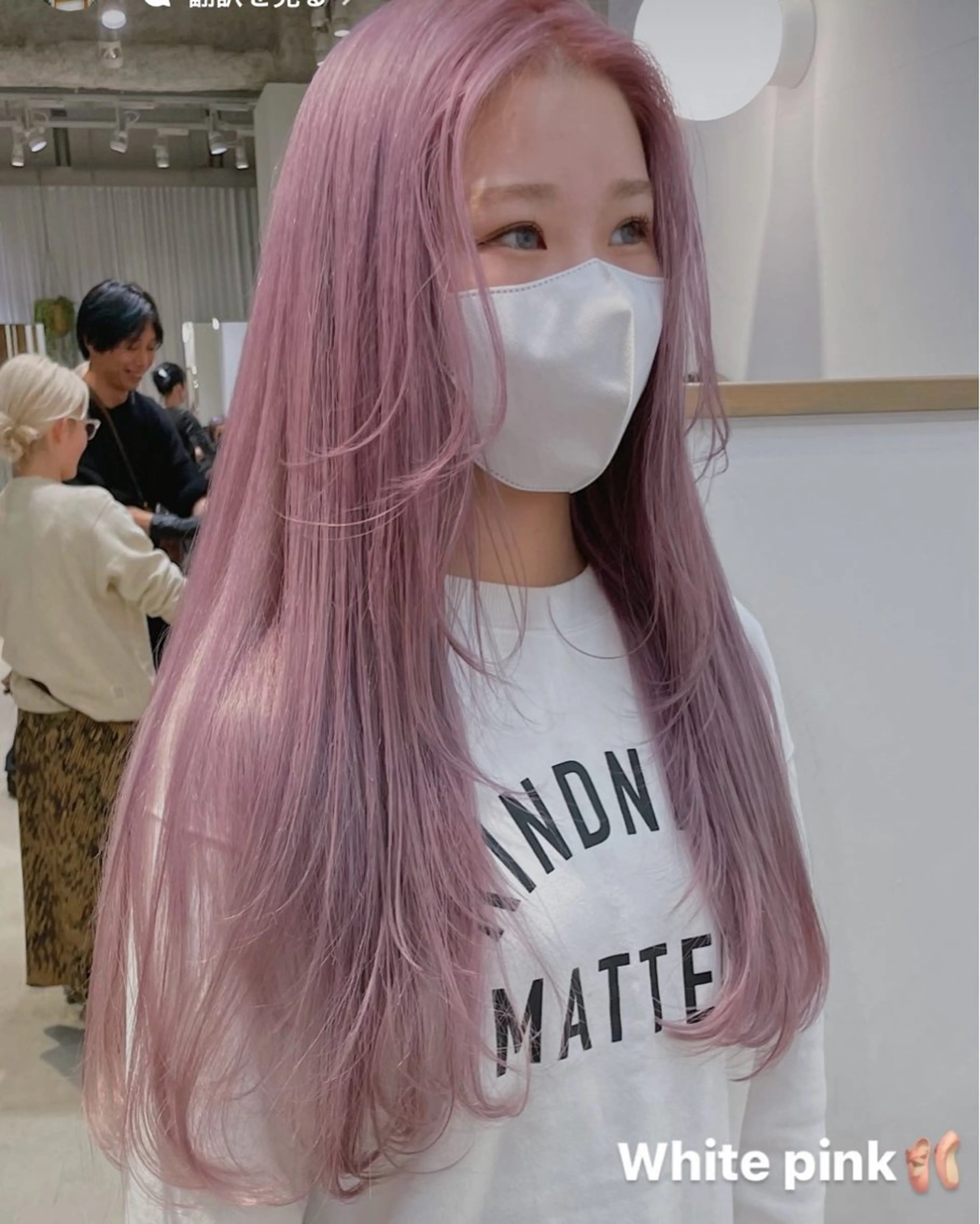 ロング カラー ピンクカラー ホワイトピンク ロング ニイ/栄/ カラーリスト/ロングのヘアスタイル