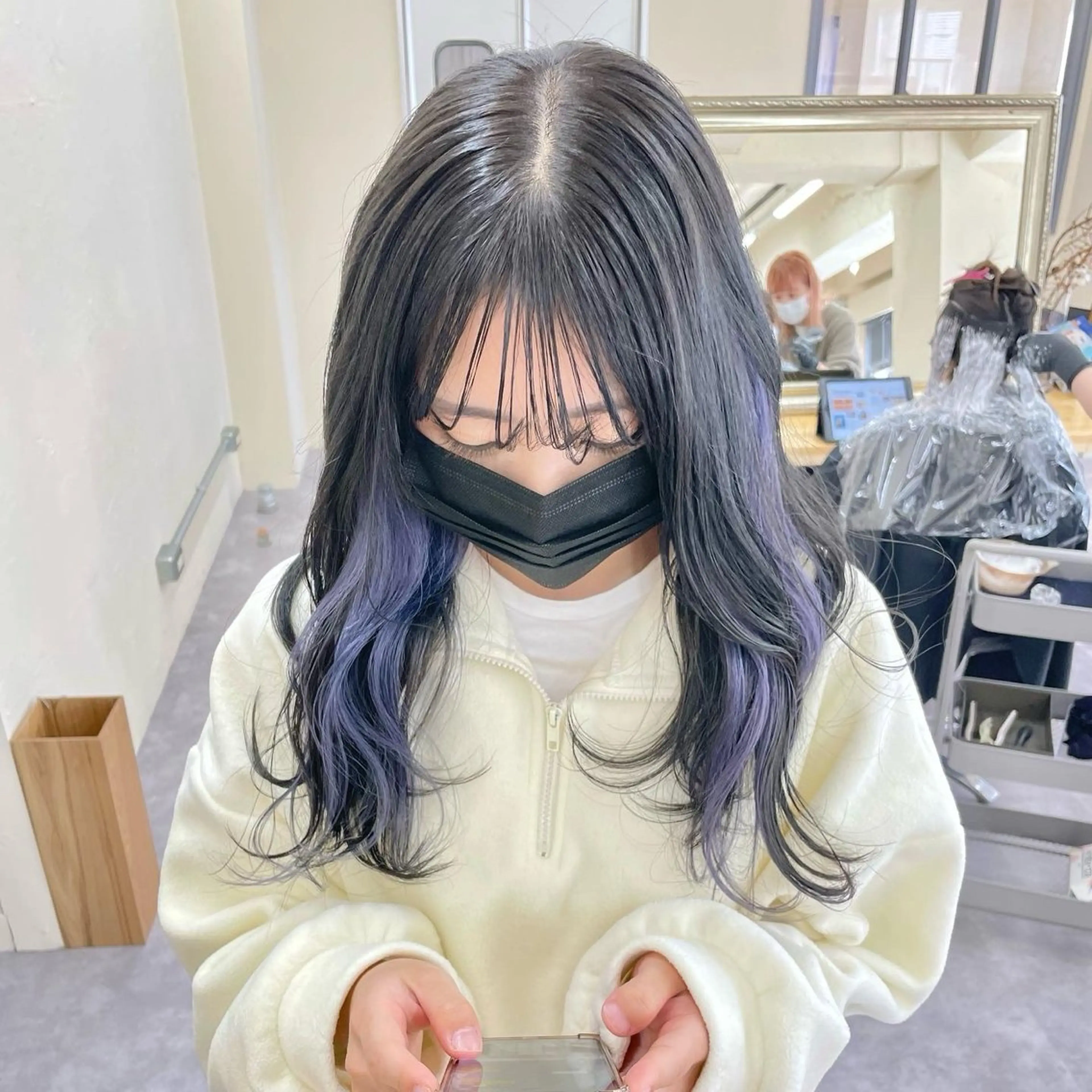 セミロング カラー Neolive Luca　御茶ノ水店所属・透明カラー/韓国風 Subaruのヘアスタイル