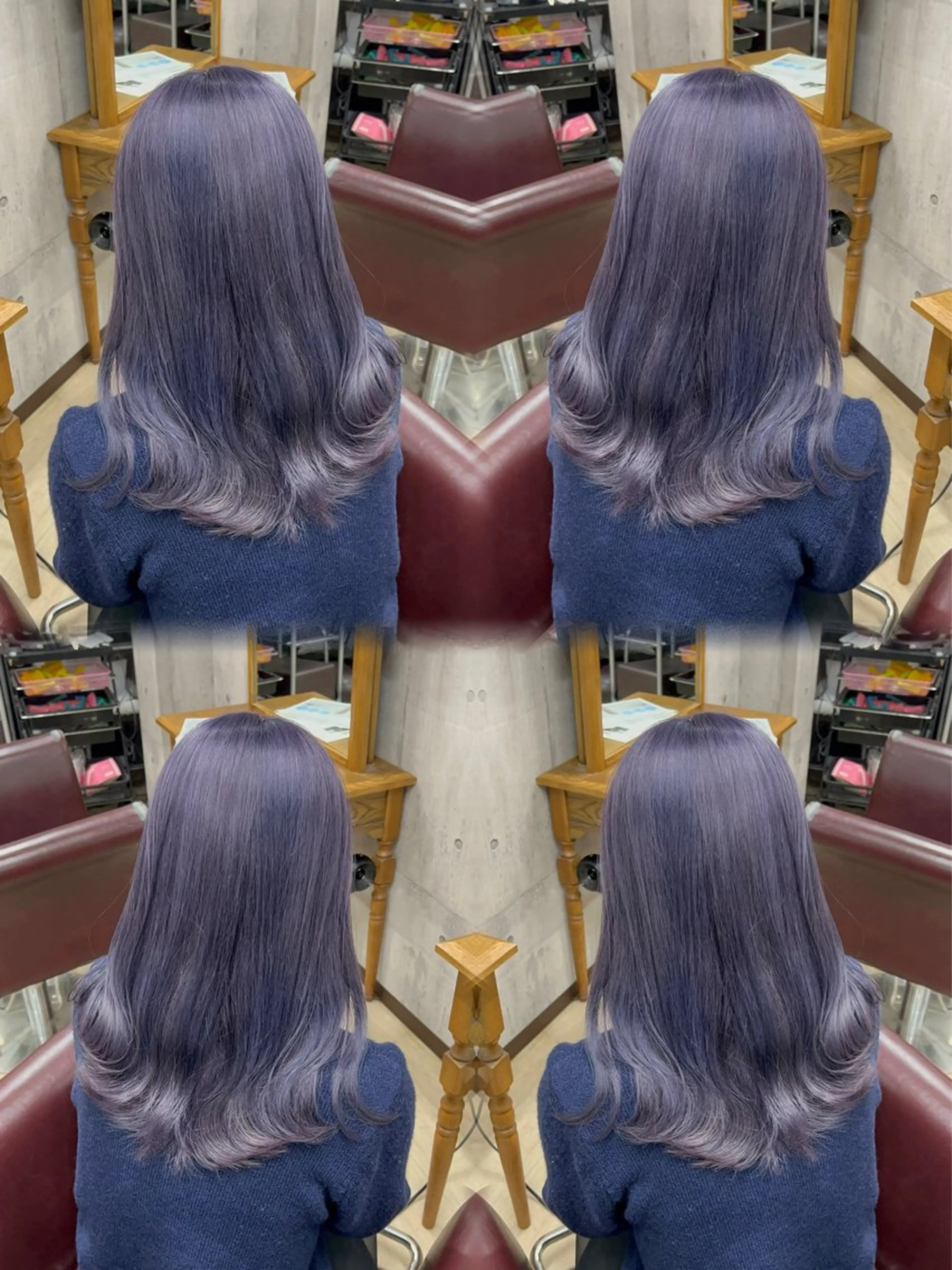 セミロング カラー ダブルカラー カット ヘアカラー 頓所 大昂のヘアスタイル