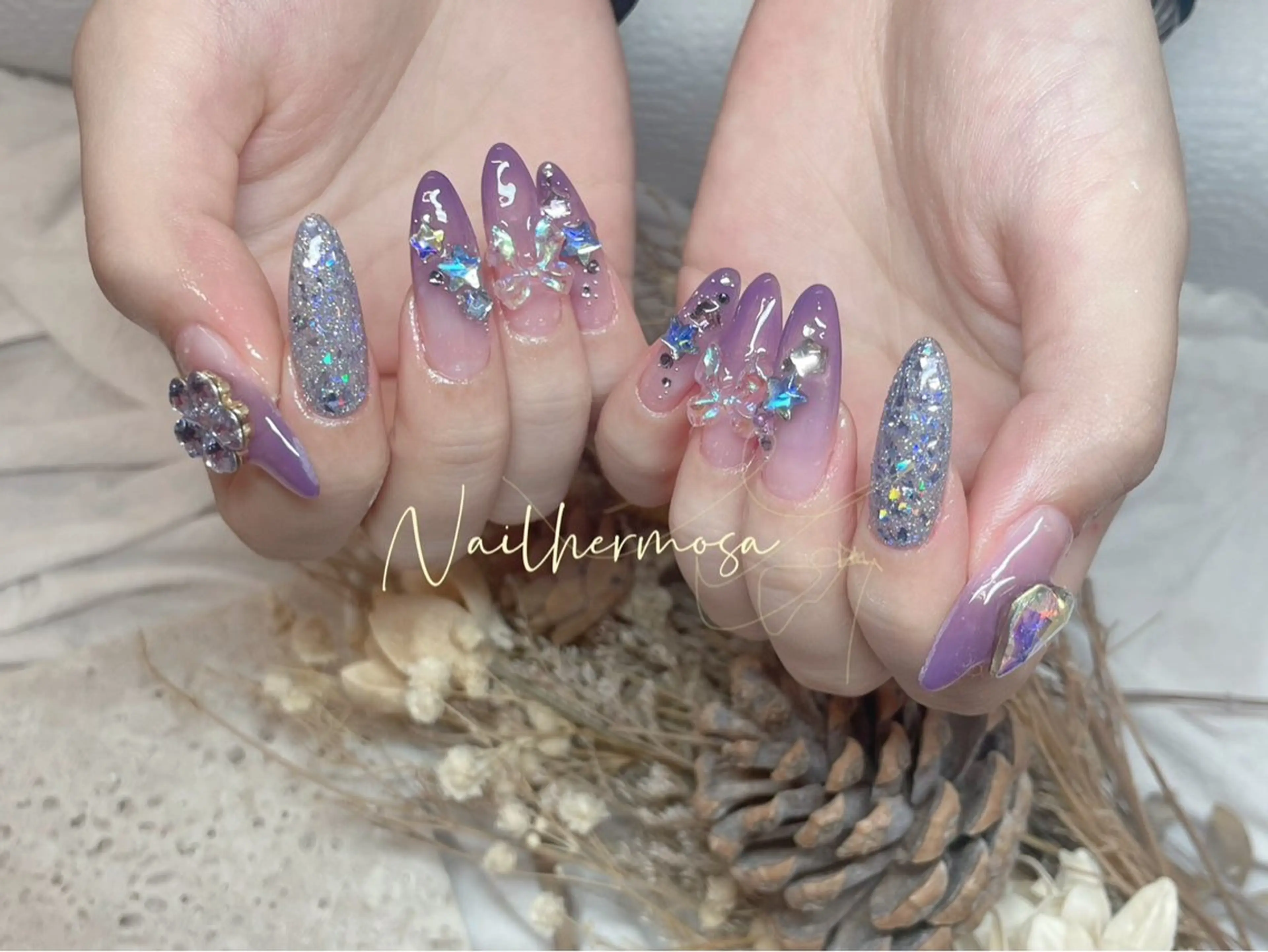 ネイル 長さ出し フラッシュネイル フットネイル ジェルネイル マグネットネイル ハンドネイル ネイル エルモサのネイルデザイン