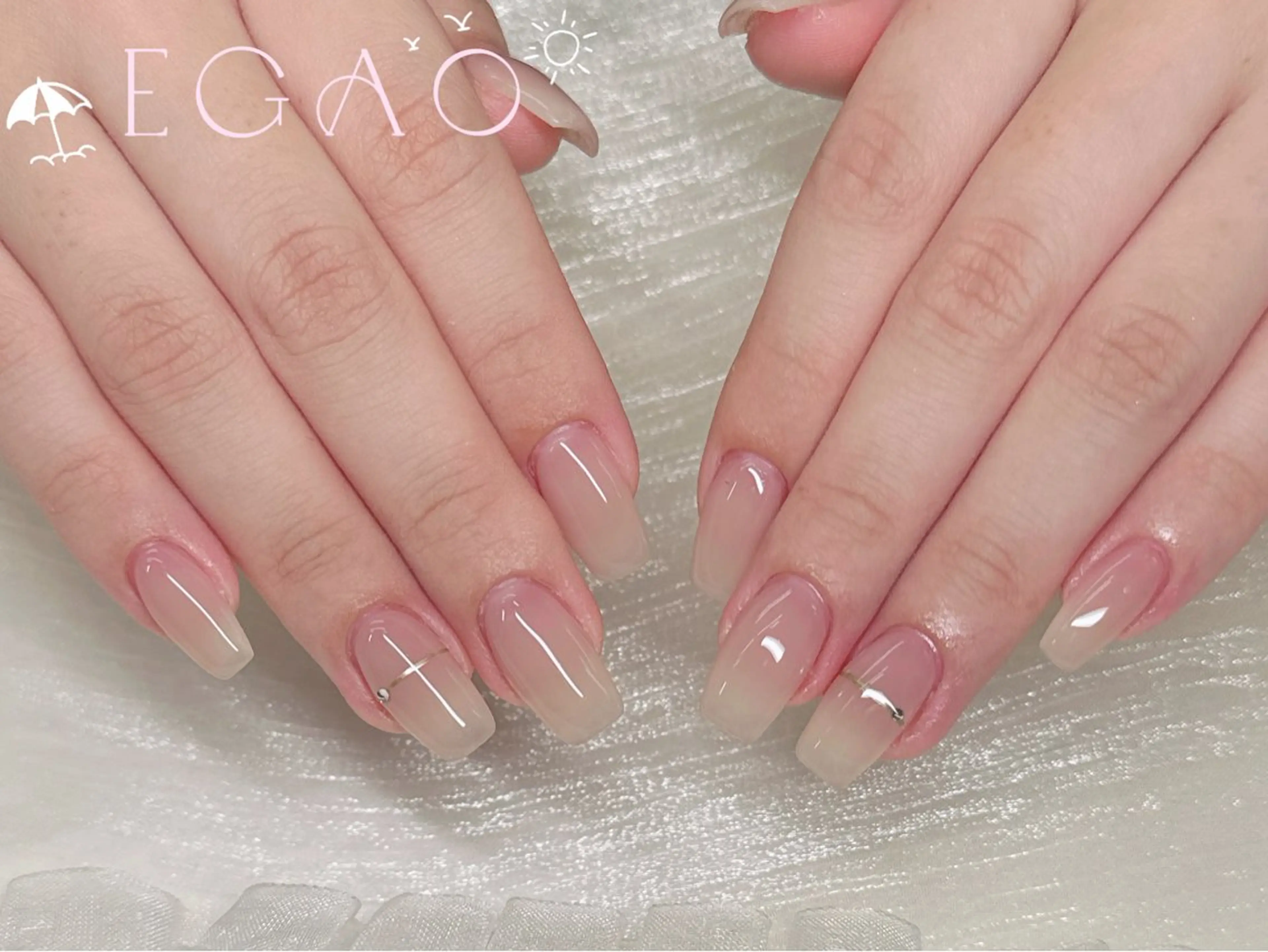 ネイル アートネイル フットネイル フレンチネイル ジェルネイル グラデーション ハンドネイル Egao Nail Salonのネイルデザイン