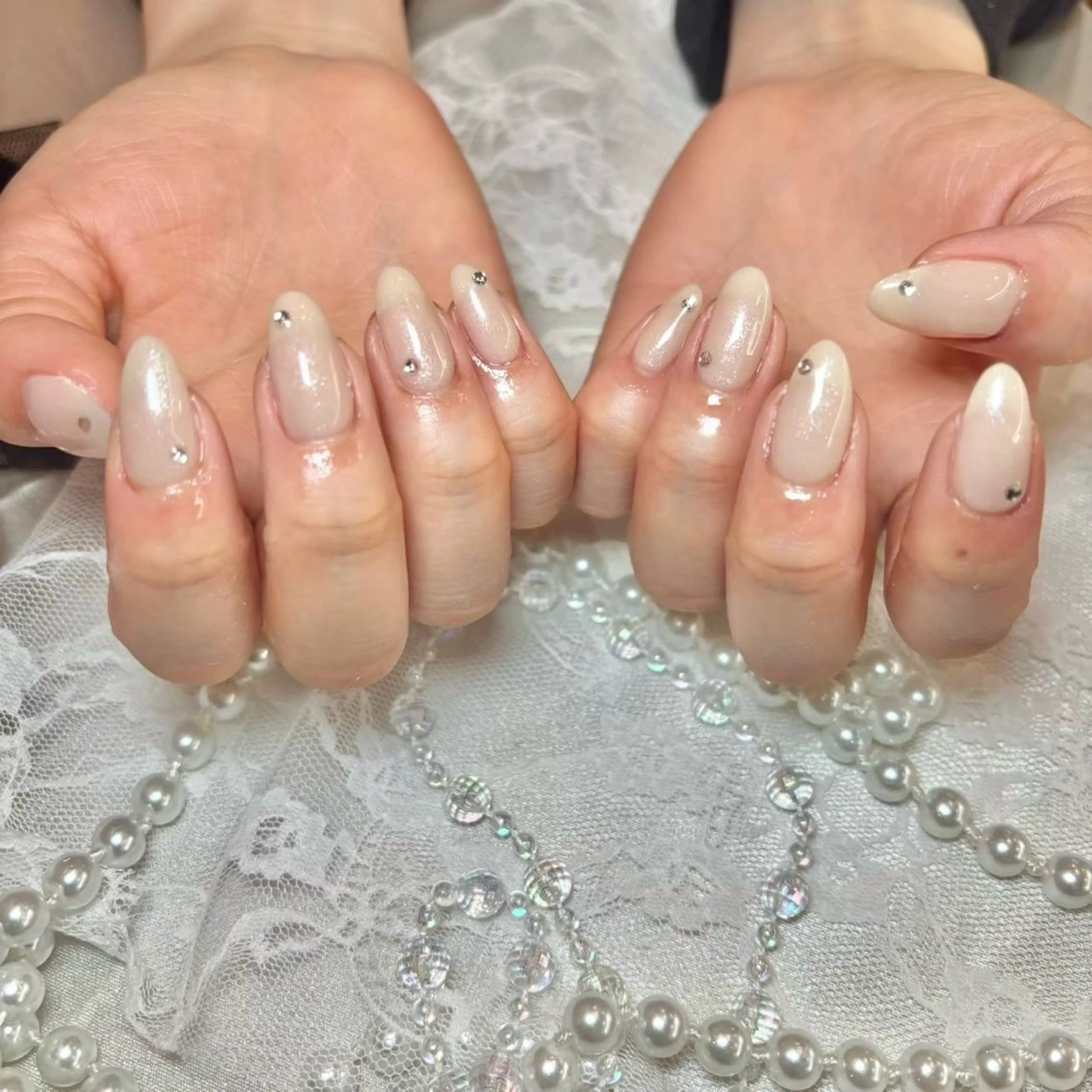 【オフなし】☆自爪☆ワンカラー/グラデーション✨パーツ2個サービス💖の写真