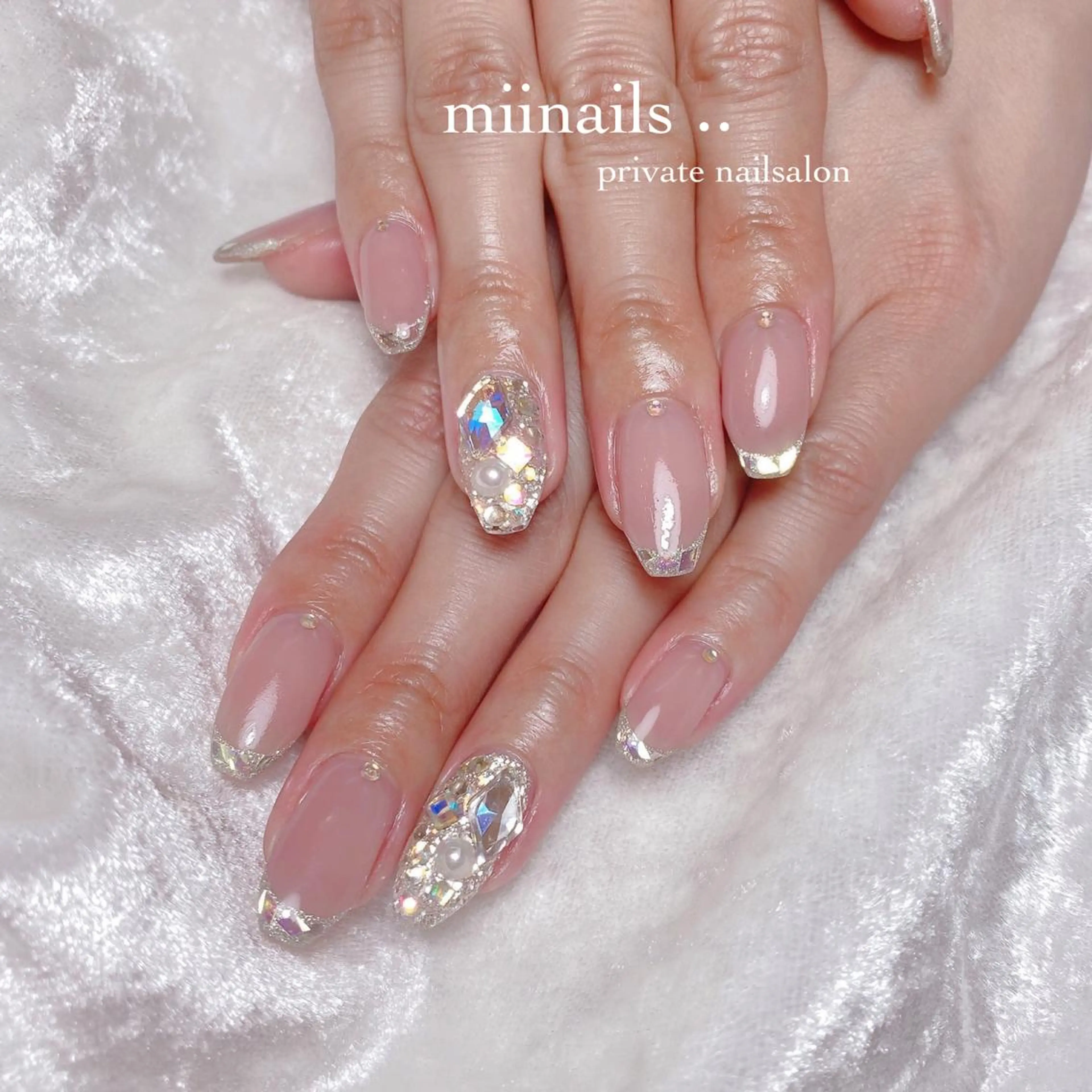 ネイル 韓国ネイル ワンホンネイル ハンドネイル nailsalon miinailsのネイルデザイン