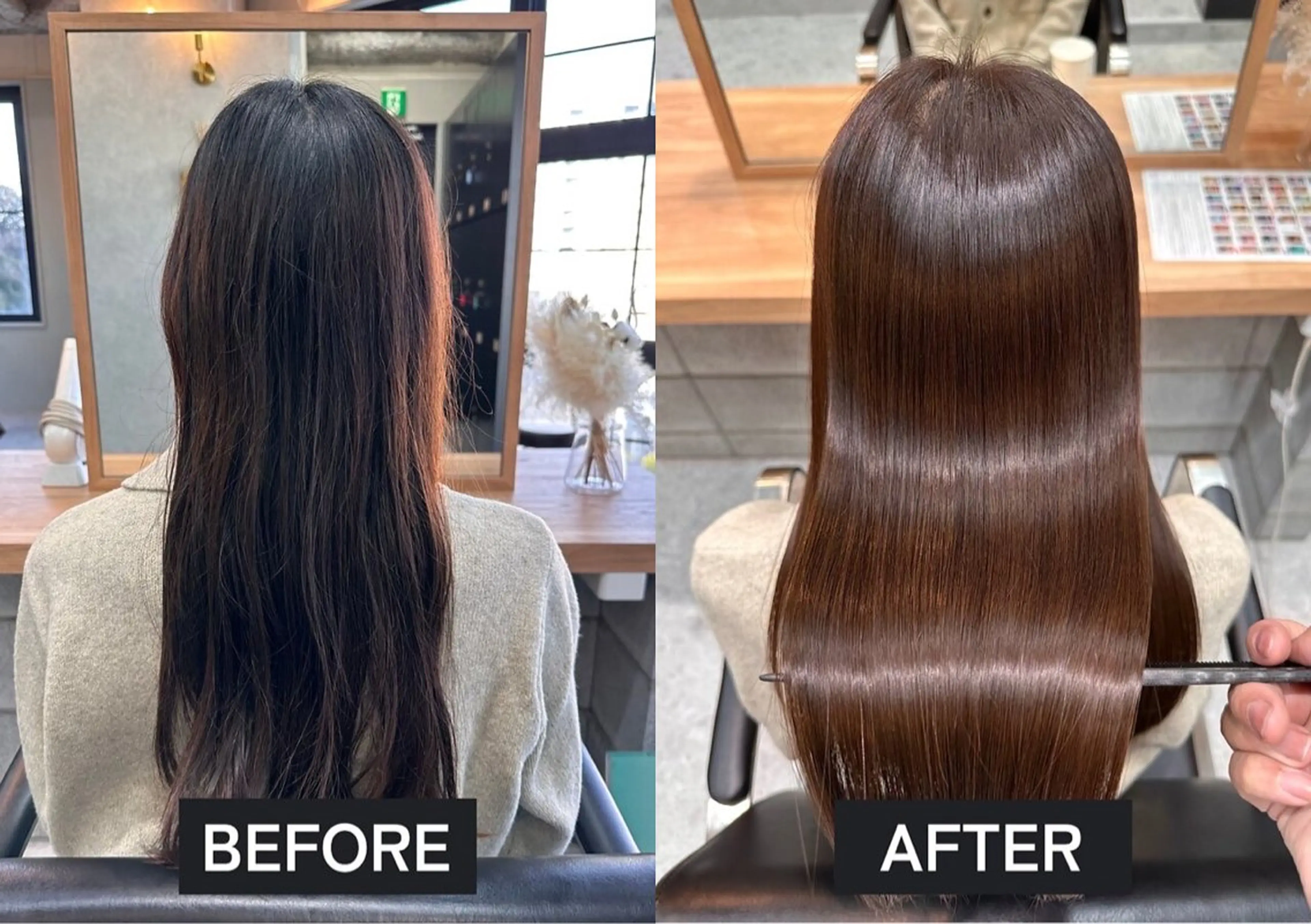 ロング カラー カット ヘアカラー トリートメント 髪質改善/縮毛矯正/ 艶髪/春山良太のヘアスタイル