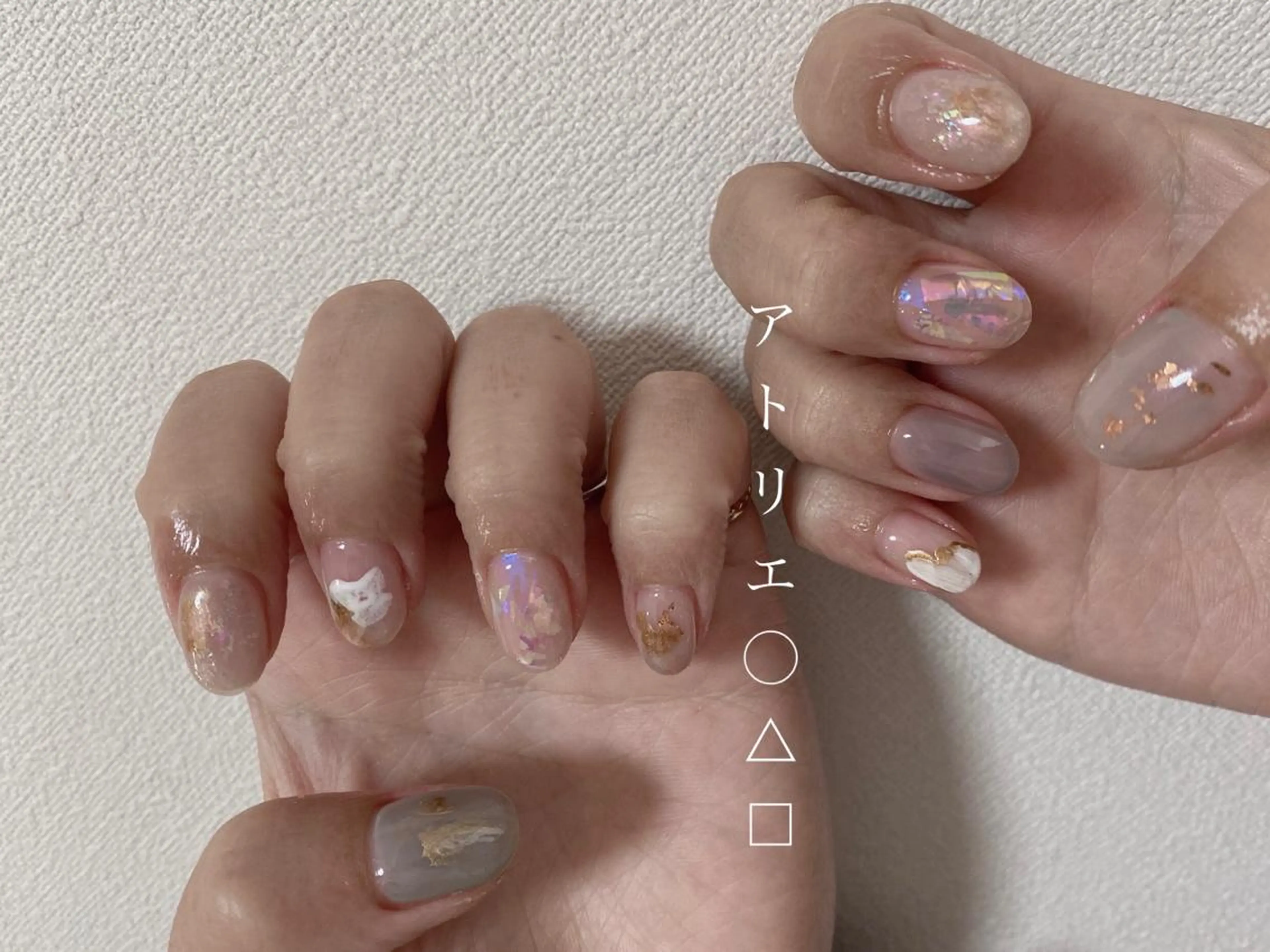 ネイル ニュアンスネイル ハンドネイル アトリエ ○△□のネイルデザイン