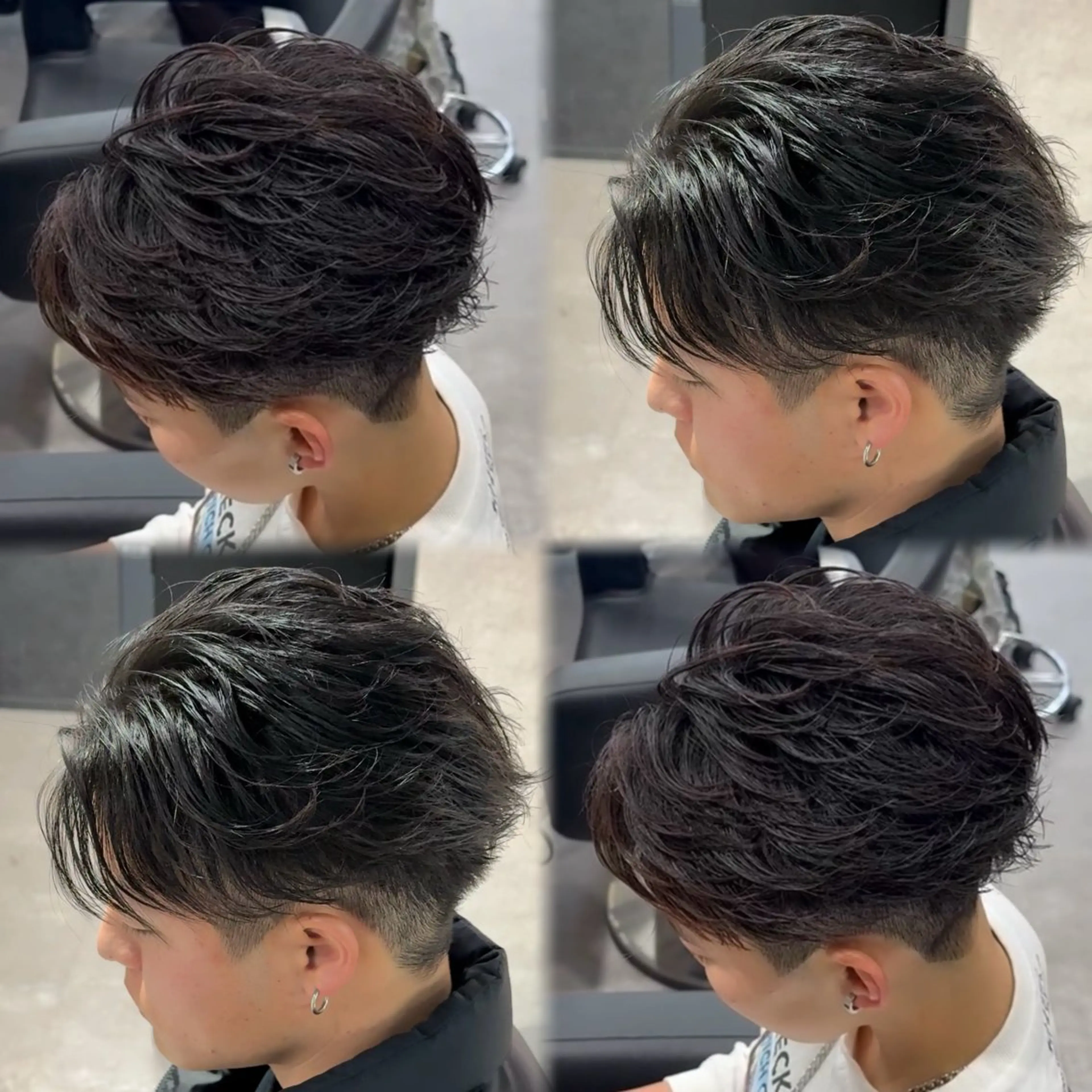 ミディアム パーマ ヘアアレンジ メンズ ミディアムパーマ フェザーパーマ メンズパーマ ニュアンスパーマ カット パーマ 💥社会人パーマ 小林 海斗💥のヘアスタイル